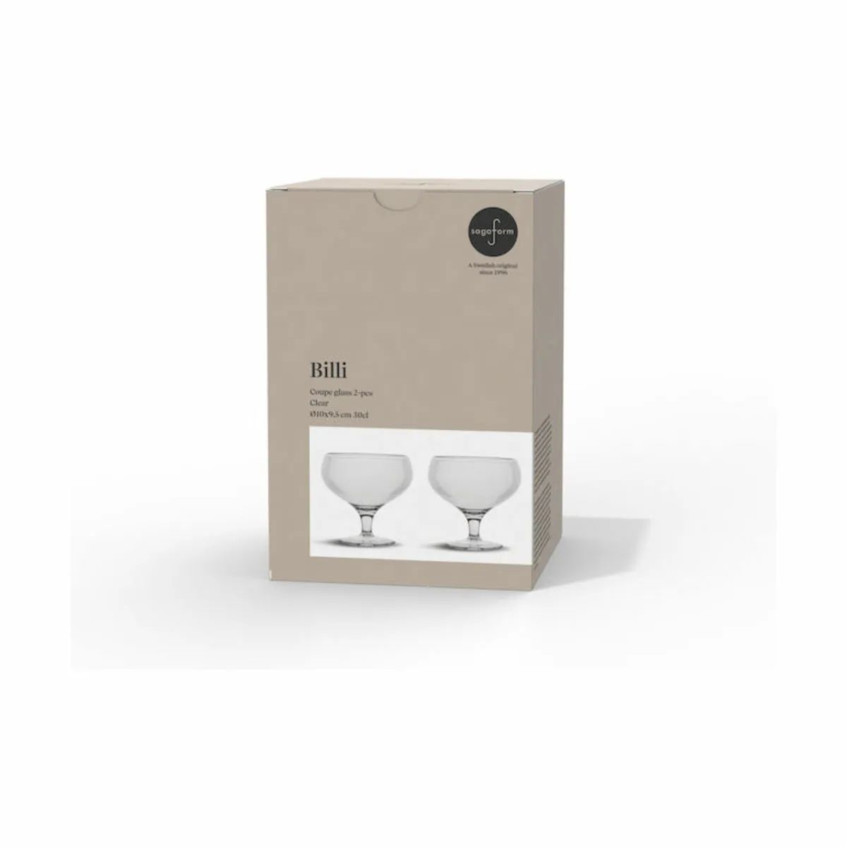Sagaform Cocktailglas Billi Coupe Glas - 2 stk. i 2 stk., 3