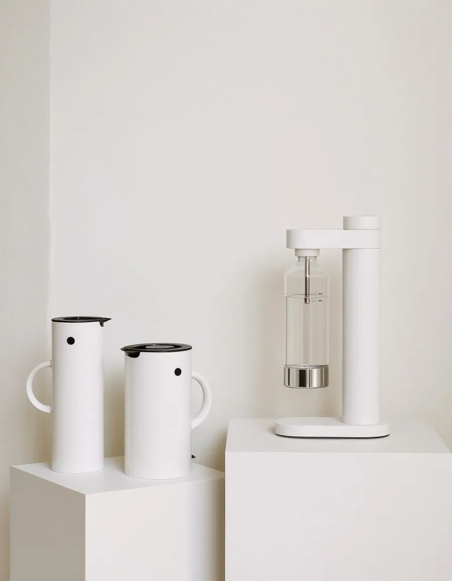 Stelton Sodavandsmaskiner Brus Kulsyremaskine m. flaske i Soft White, 3