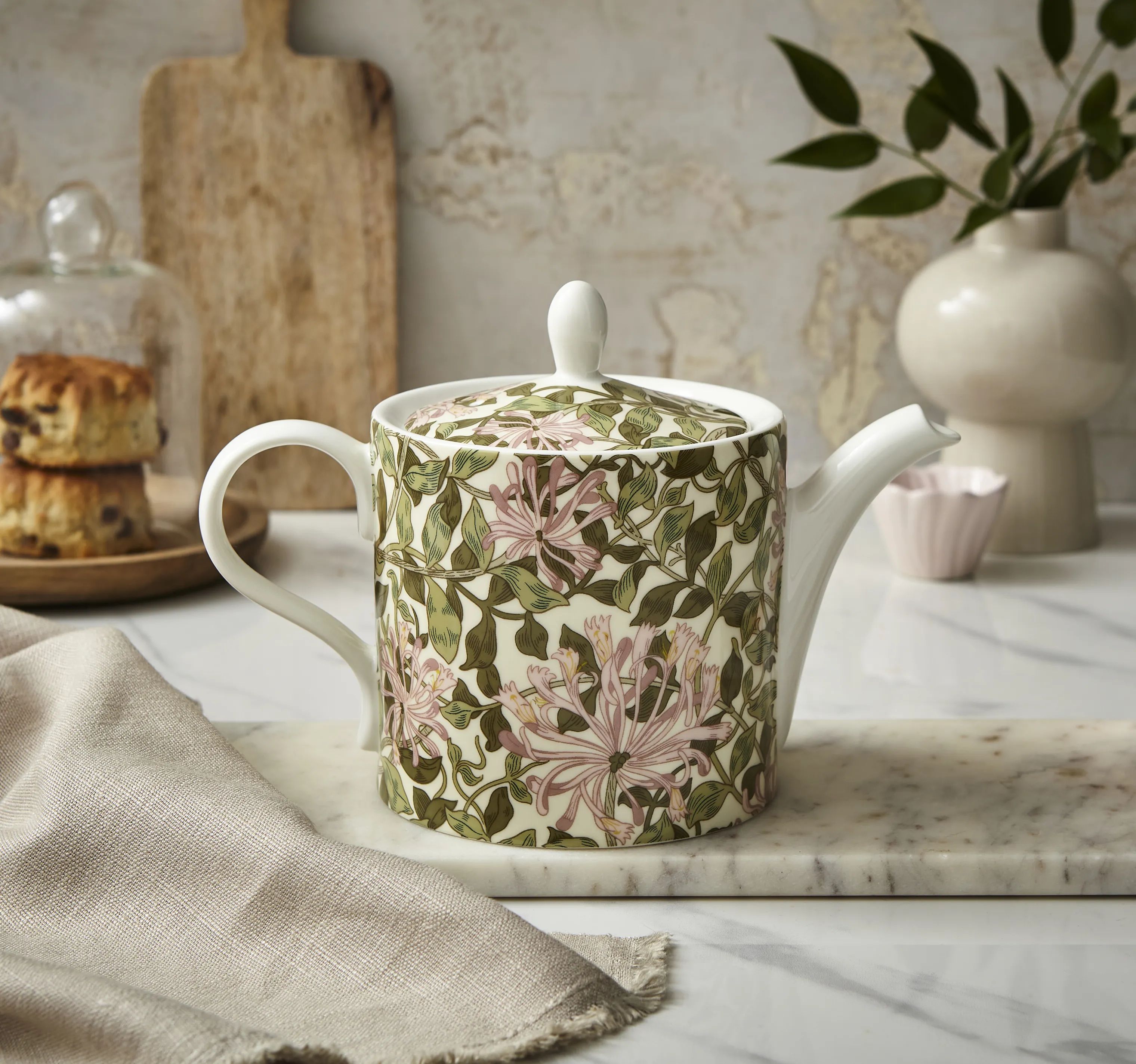 Spode Tekander Morris & Co Tekande i Lyserød/Grøn/Hvid, 2