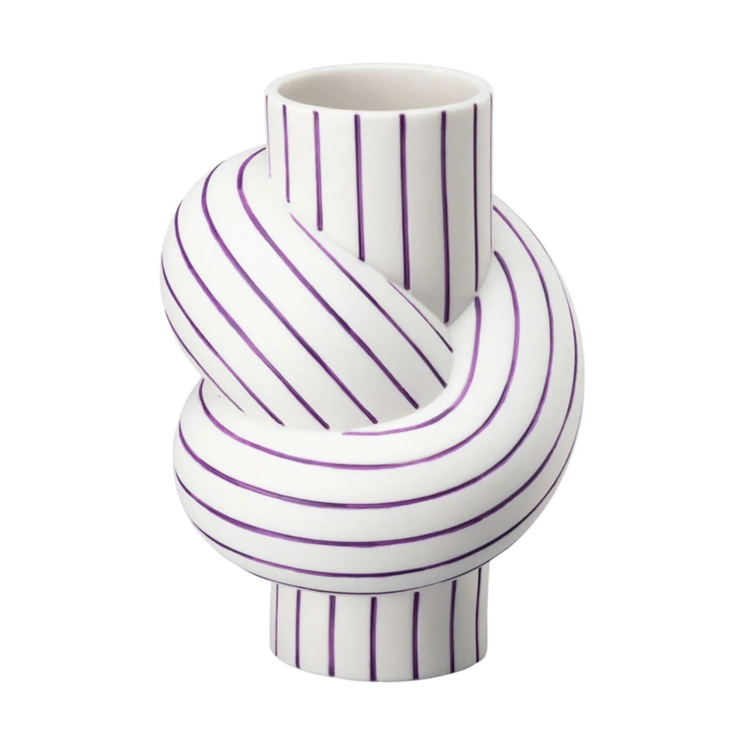 Rosenthal Vaser Node Stripes Vase i Stripes Lilla, 11,7 cm, 1