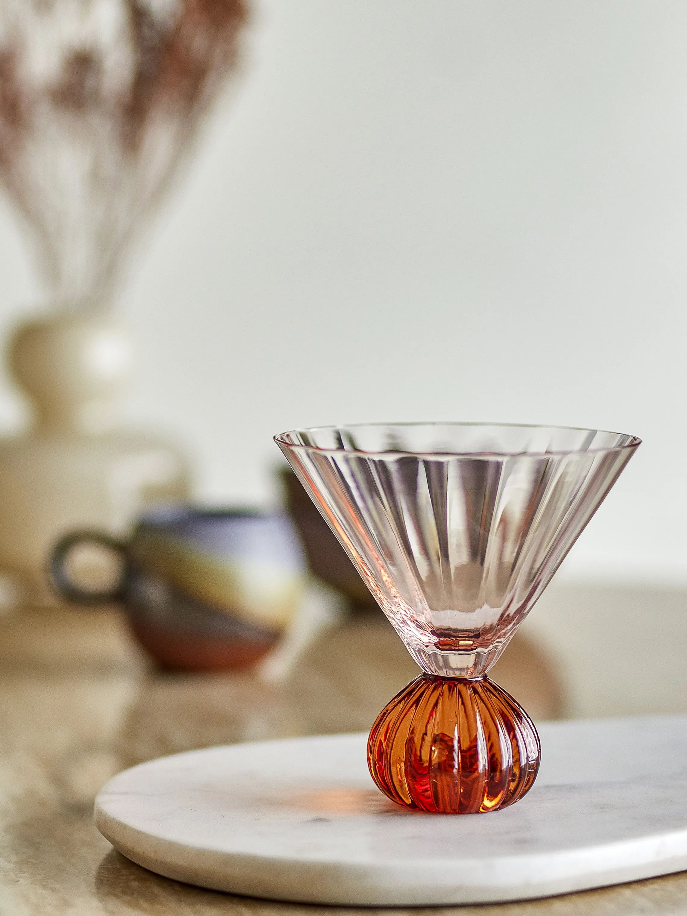 Bloomingville Cocktailglas Taurin Cocktailglas i Lyserød, 3