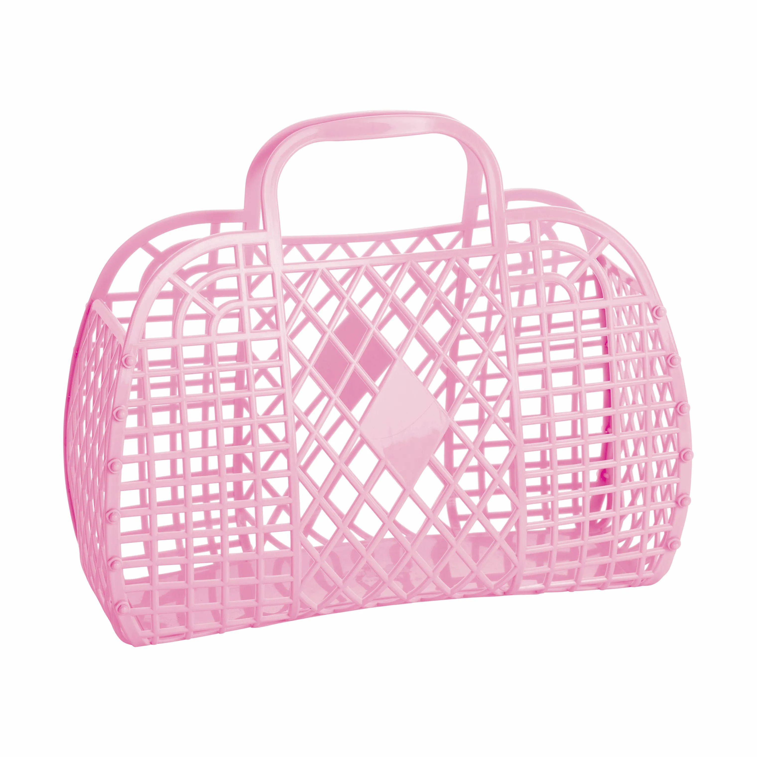 Sun Jellies Øvrigt interiør Retro Basket Retro Taske - Stor i Bubblegum Pink B 14  x L 35 x H 30 cm, 1
