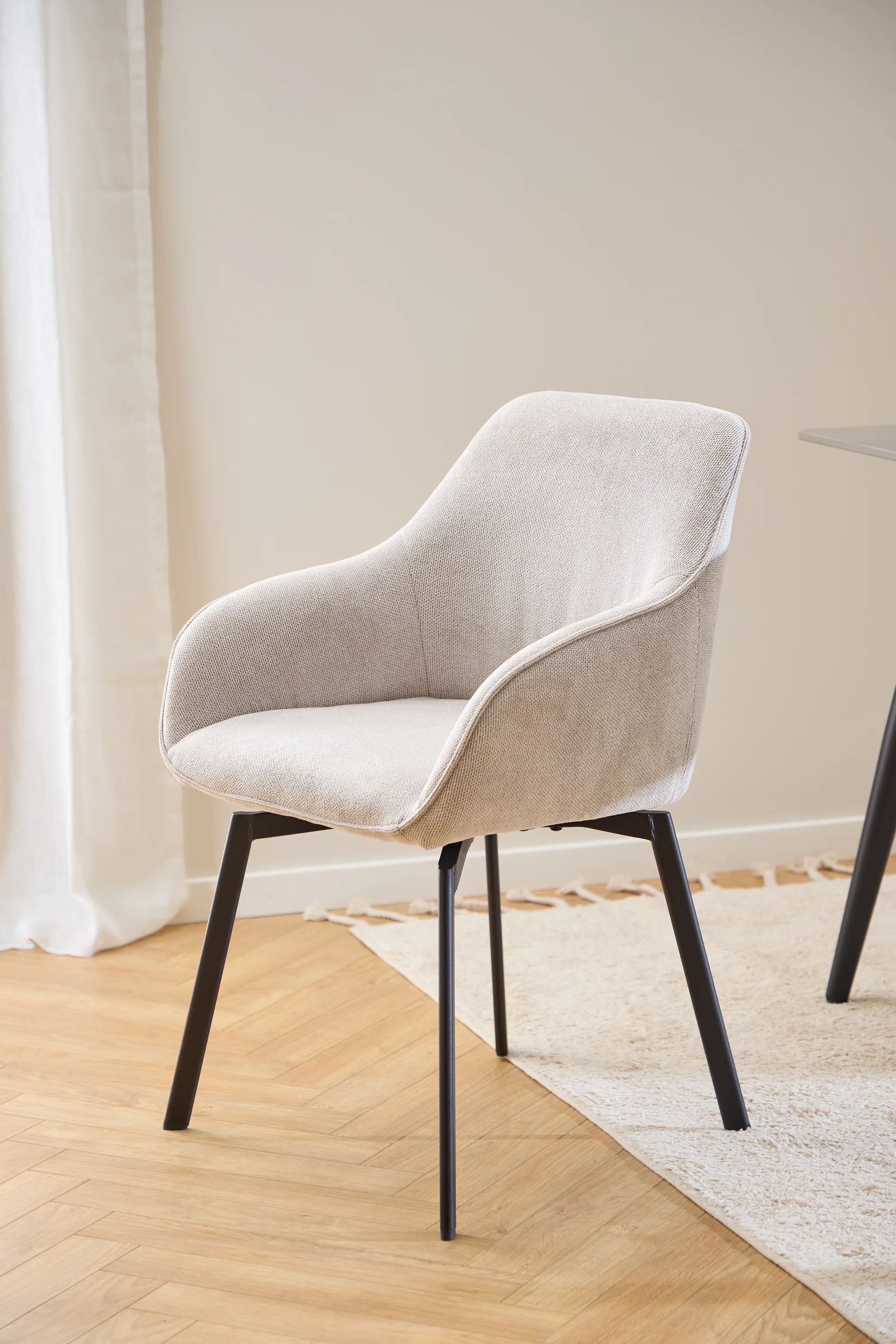 CASA Living Spisebordsstole Clara Spisebordsstol - 2 stk i Beige, 3