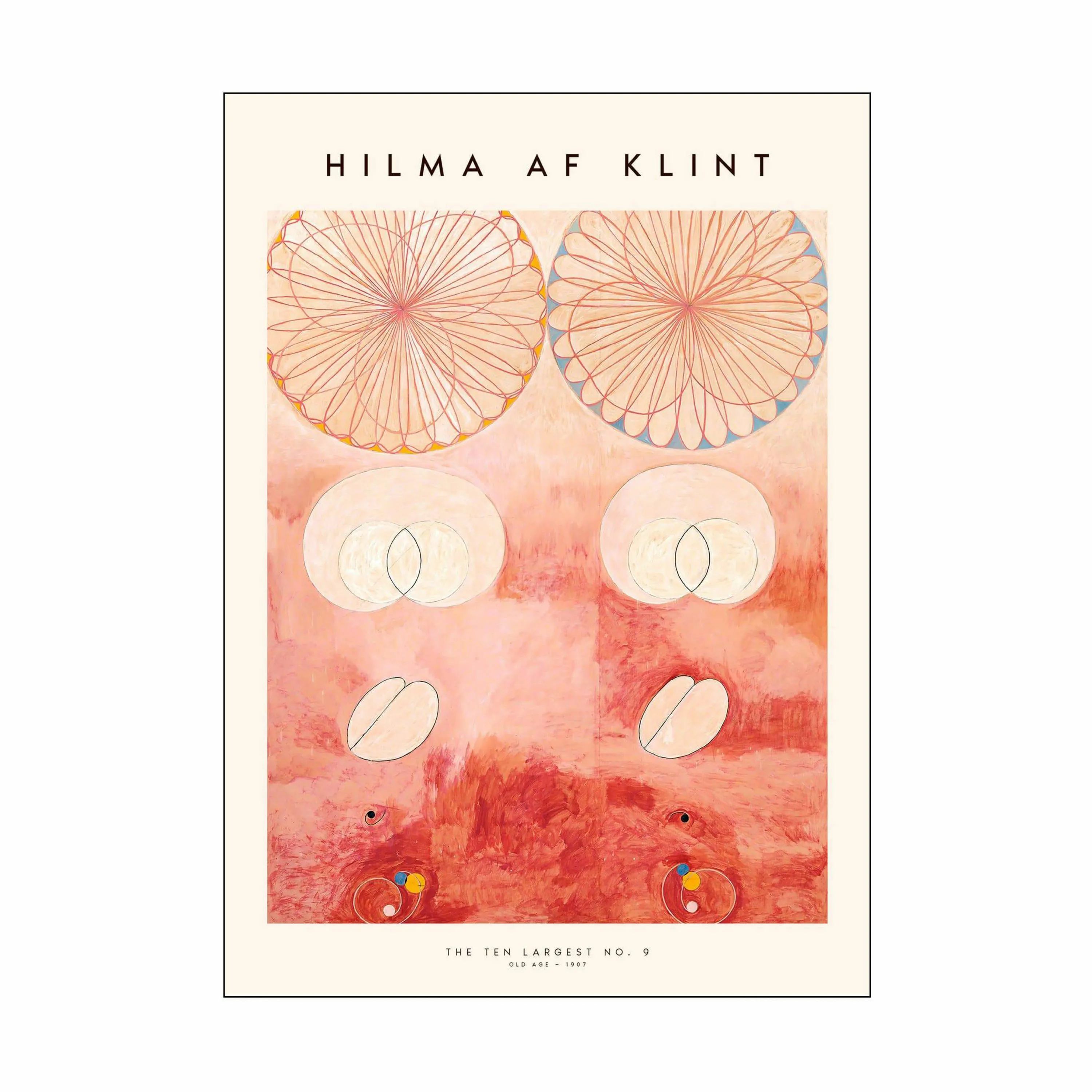 Poster&Frame Plakater Hilma af Klint Plakat - The ten largest no. 09 i rød, B27,9 x L42 cm, 1