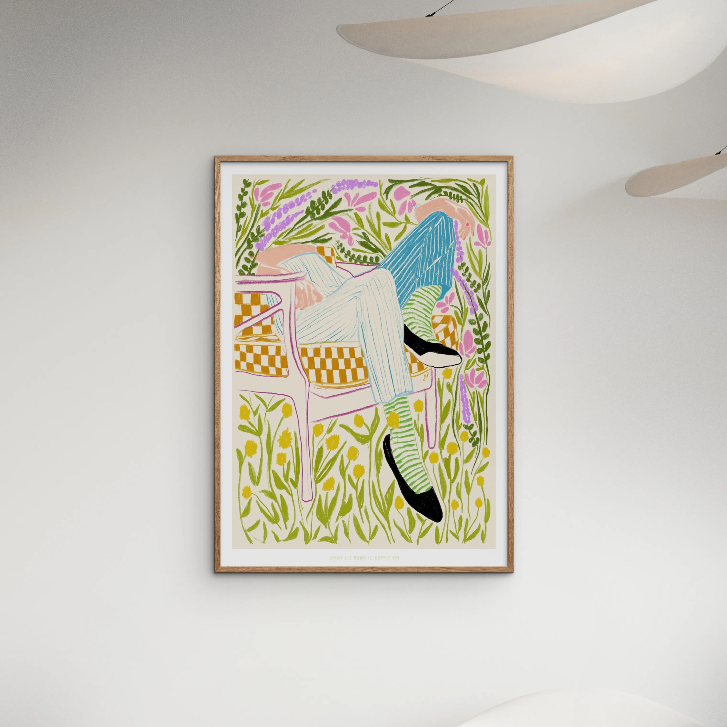 Poster&Frame Plakater Plakat - Quiet in The Garden i B50 x L70 cm, 3