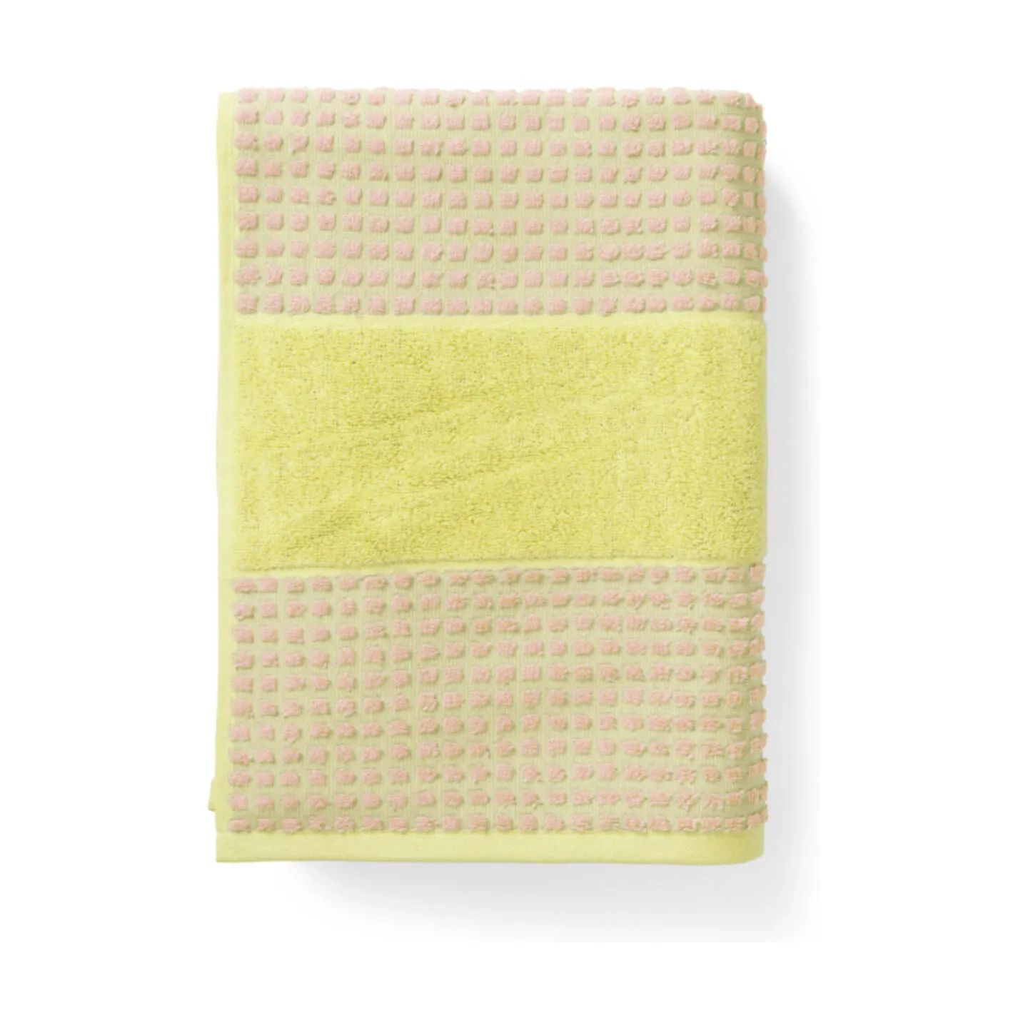 Juna Håndklæder Check Håndklæde i Gul/Pink, B50 x L100 cm, 4