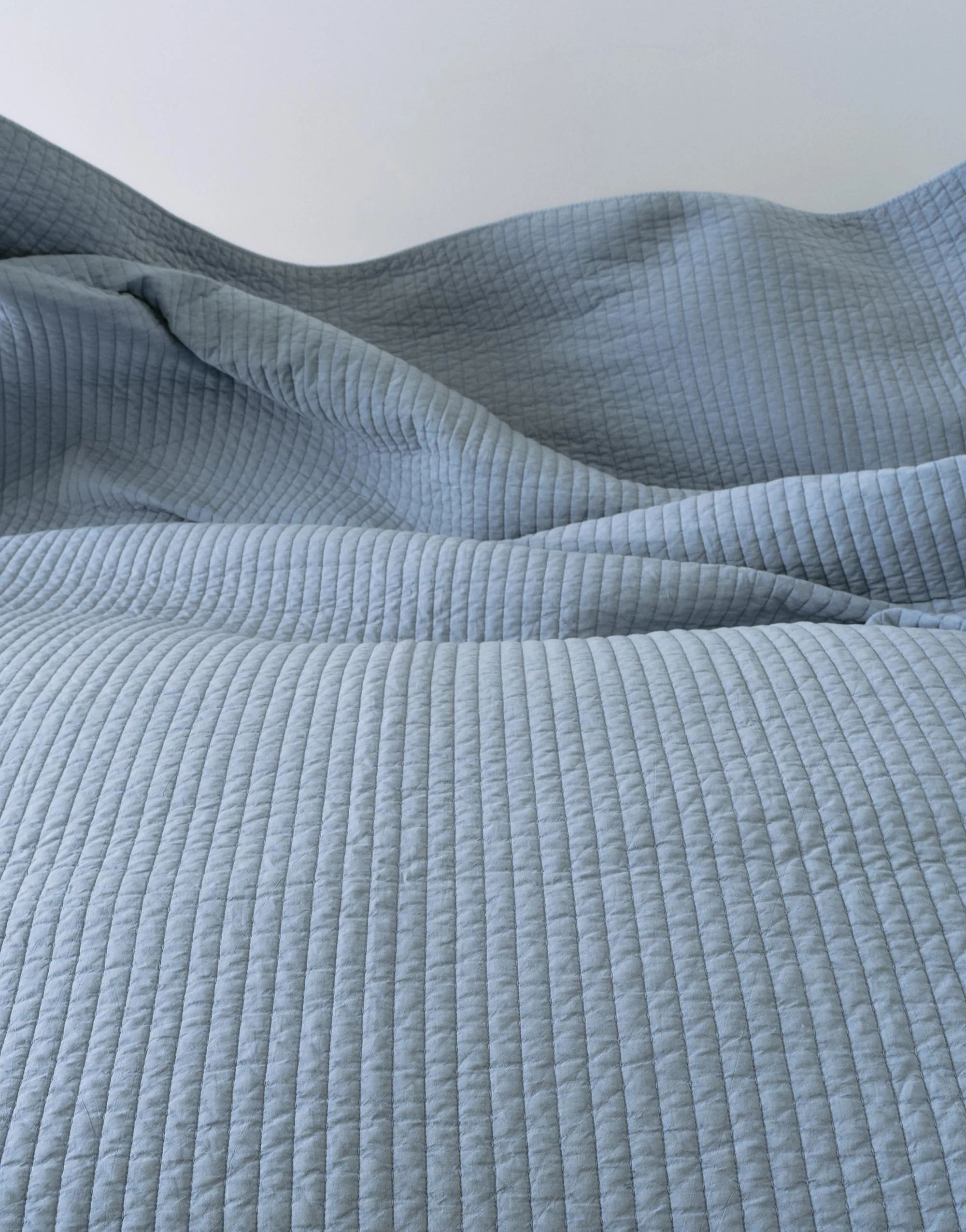 Marc O'Polo Plaider Bodine Plaid i Pudderblå, B180 x L265 cm, 2