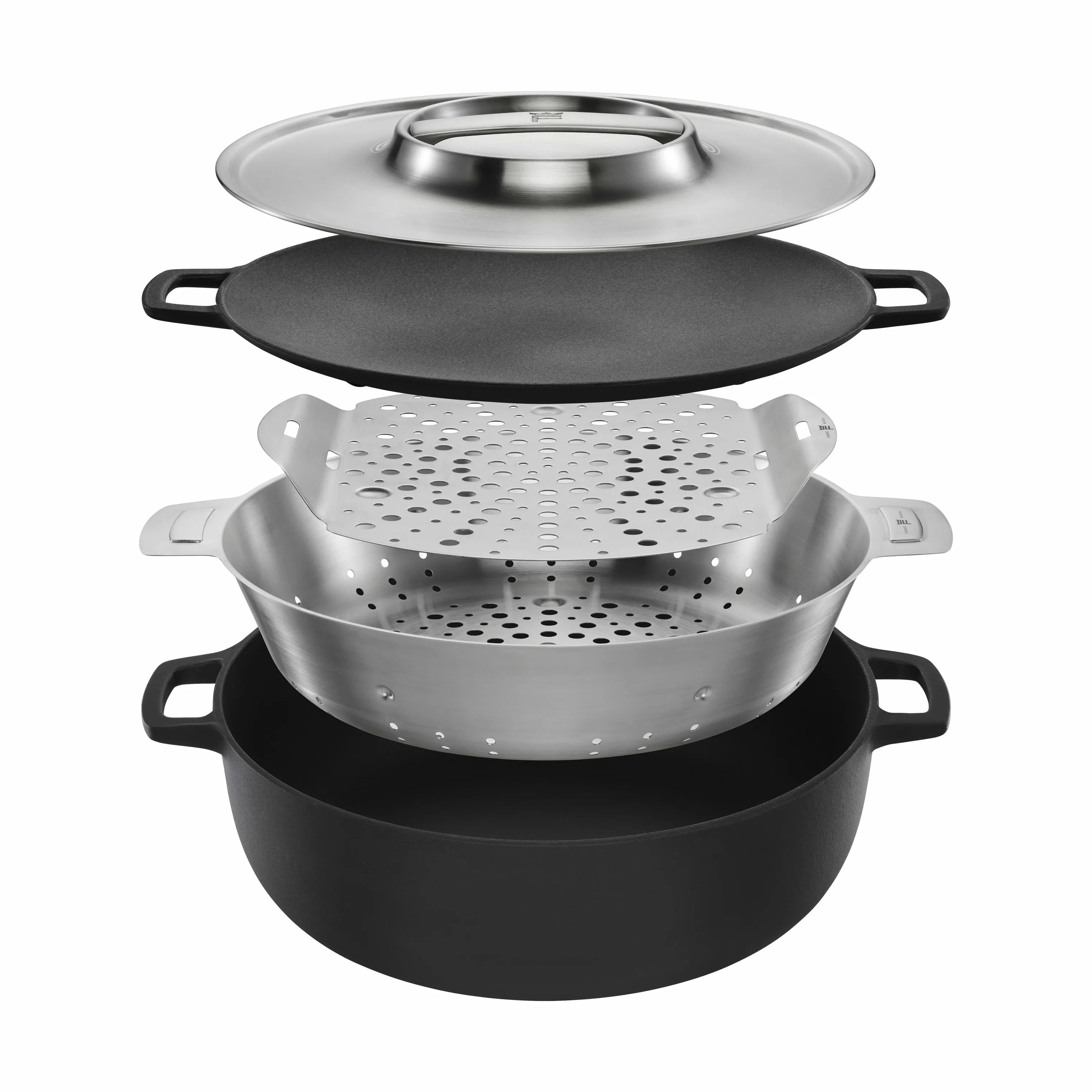 Fiskars Tilbehør til gryder Norden Grill Norden Dampindsats i Sølvfarvet, 3