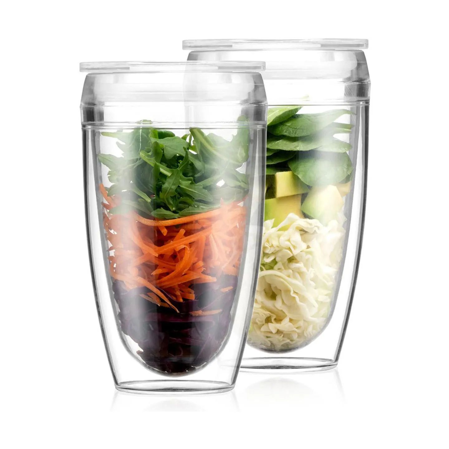 Bodum Termoglas Pavina To Go Krus med låg - 2 stk. i Transparent, 40 cl, 1