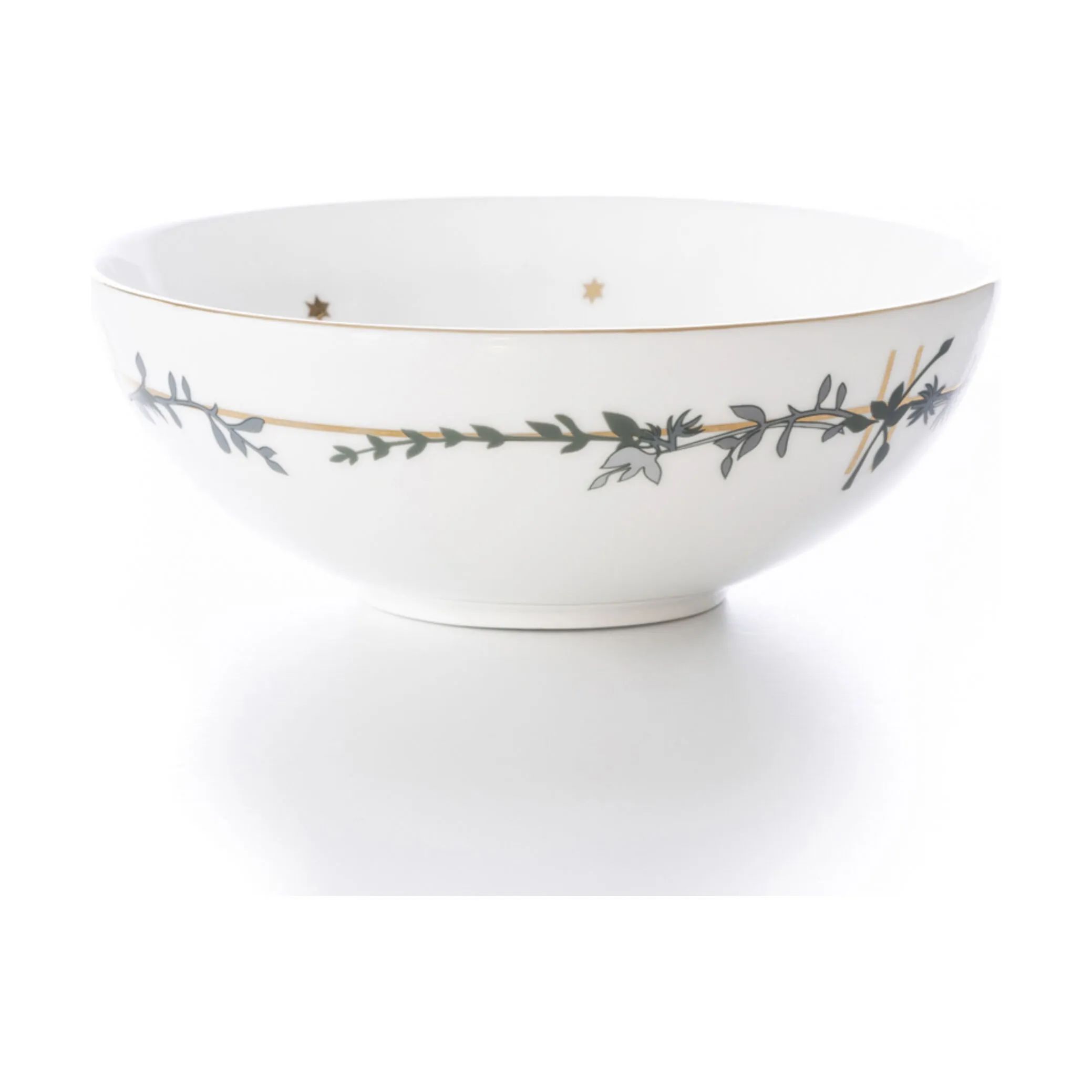 Jette Frölich Design Serveringsskåle Vinterstjerner Dyb Tallerken i Hvid, 15 cm, 1