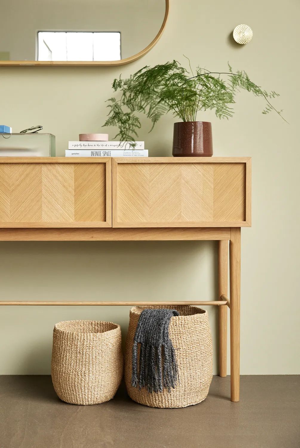 Hübsch Sideborde Herringbone Konsolbord i 150 cm, 5