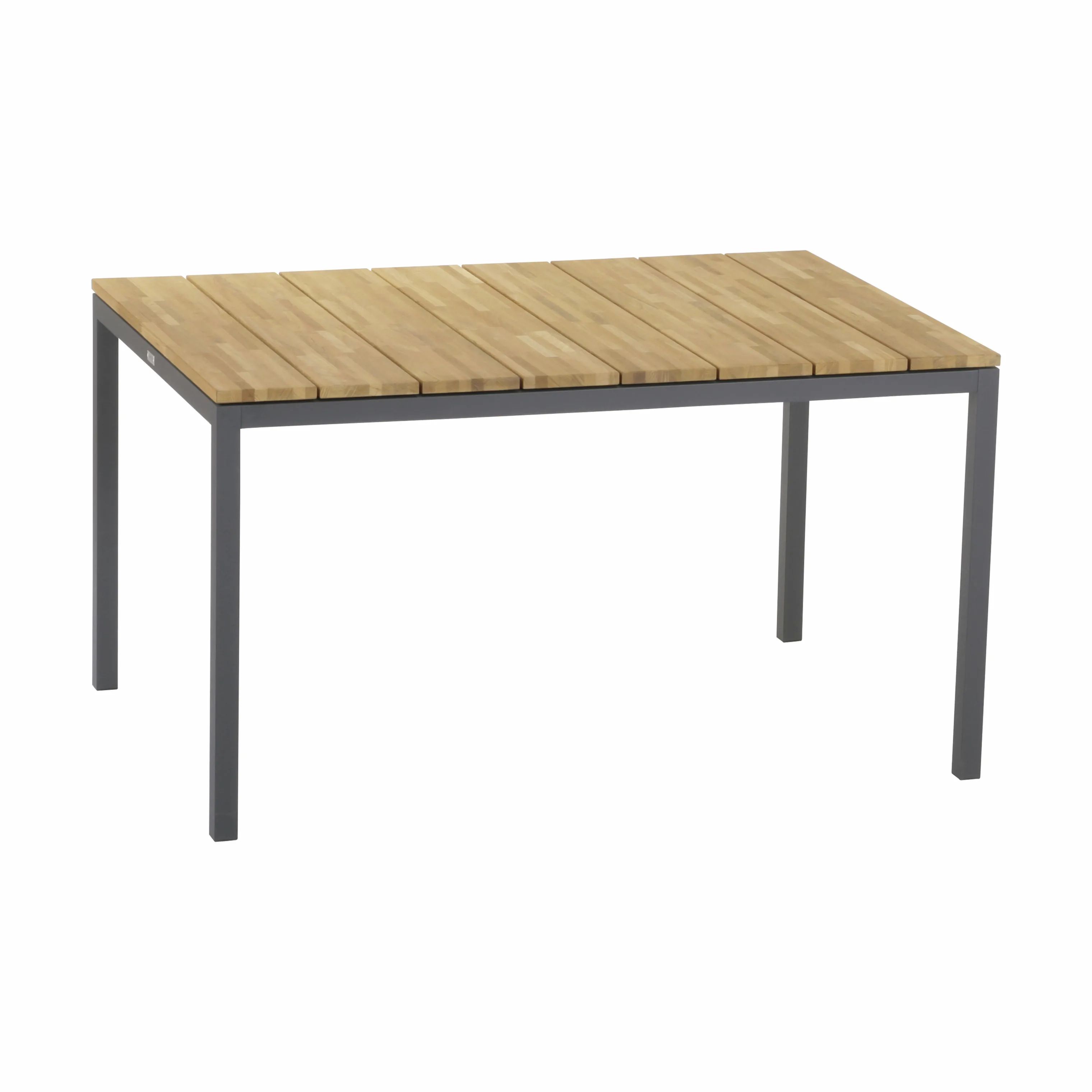 Mandalay Havemøbelsæt Toscana & Elba Havemøbelsæt - 5 dele i Antracit /Teak, Bord (L 132 cm) med 4 stole, 4