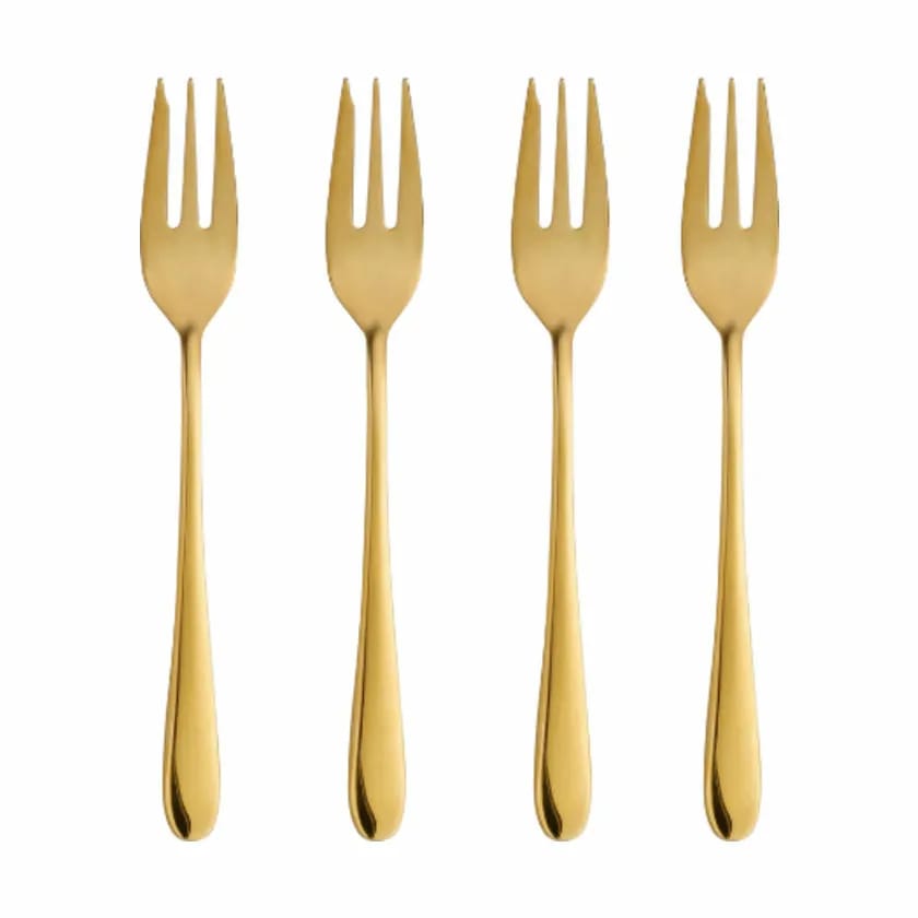 erik bagger a/s Kagegafler Encore Kagegaffel - 4 stk. i Mat guld, 4 stk., 1