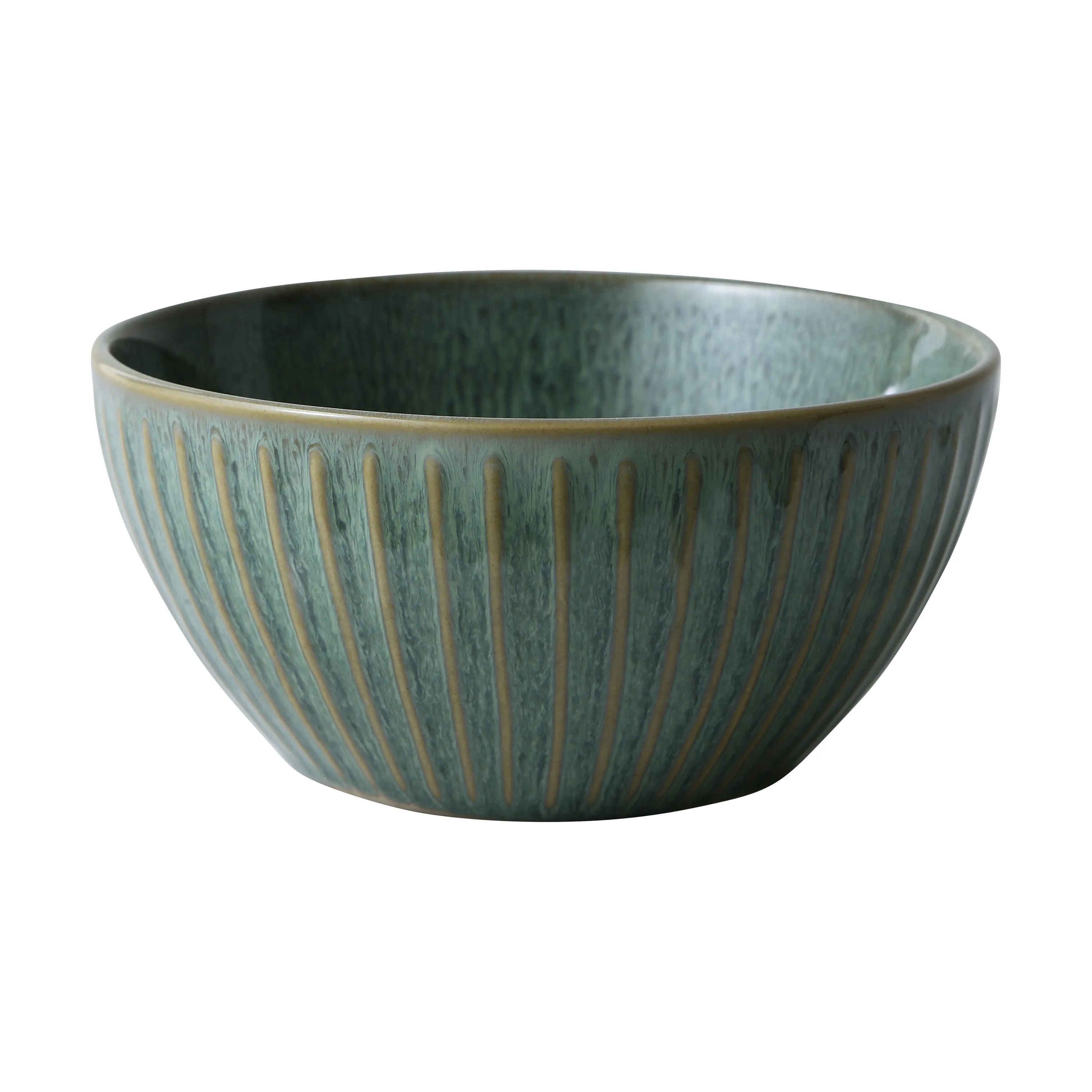 CASA Living Serveringsskåle Sofia Riflet Skål i Grøn, 15 cm, 1