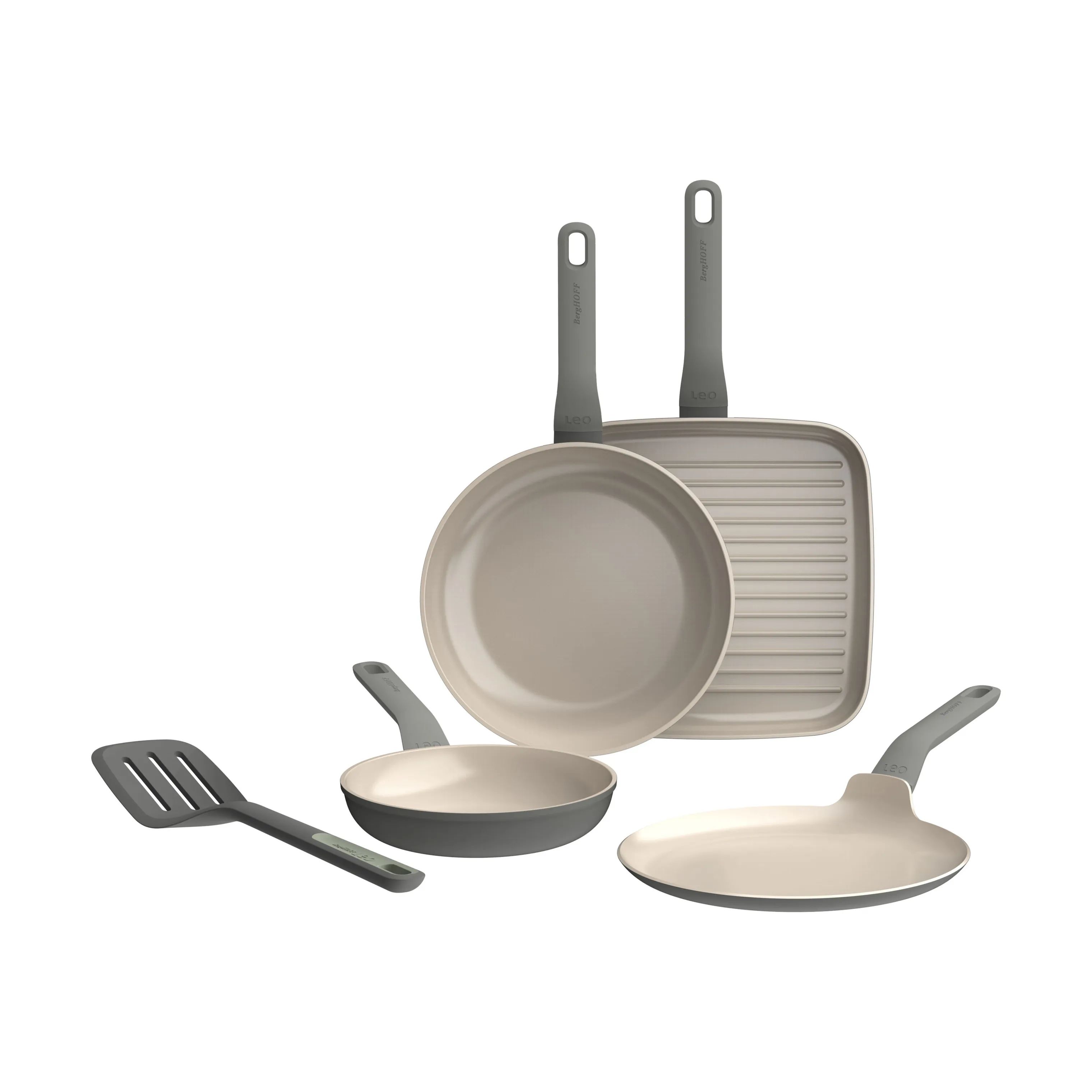 BergHOFF Stegepander Balance Stegepandesæt - 4 dele i Sandfarve, 1