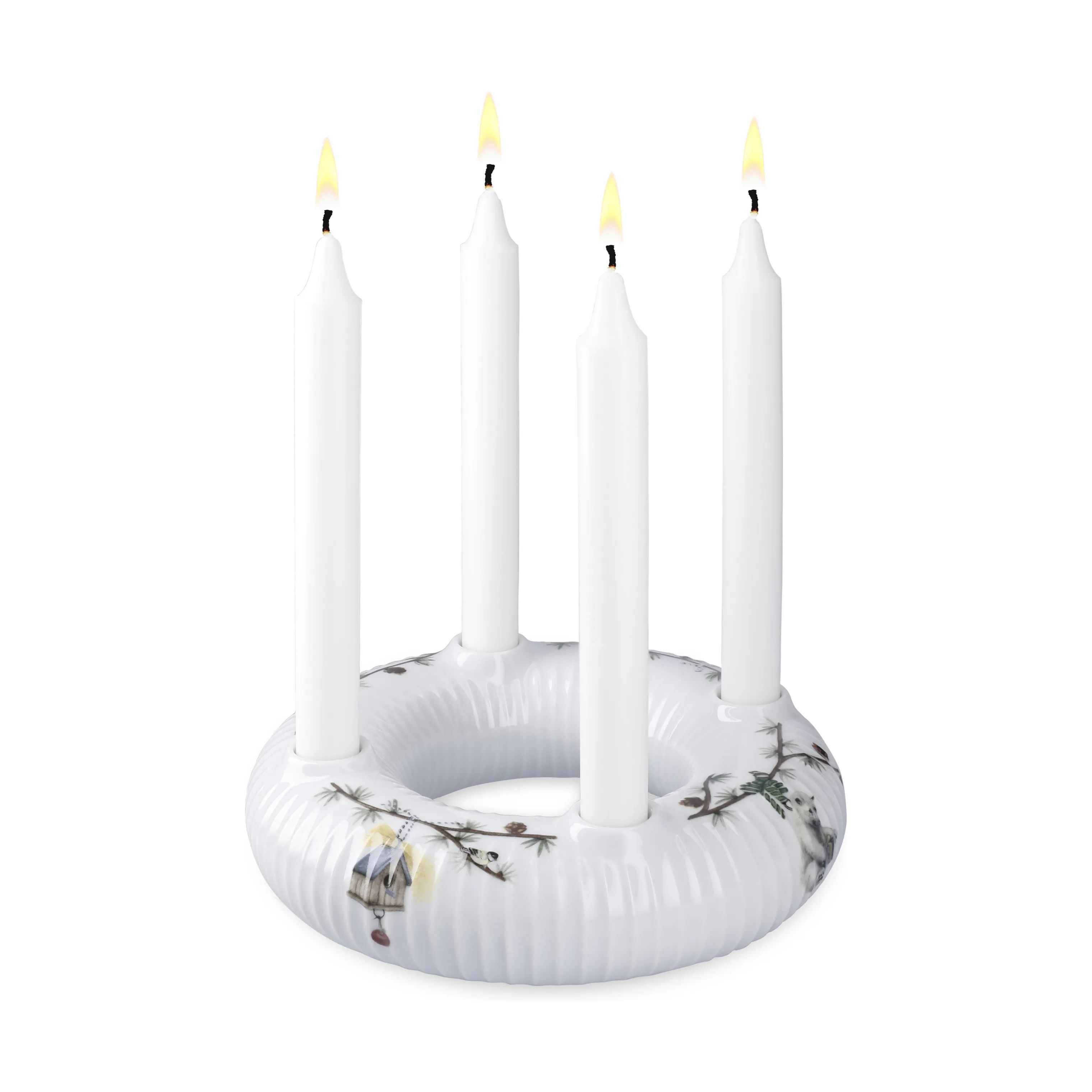 Kähler Jule- og adventsstager Hammershøi Jul Adventsstage i Hvid m. deko, 4