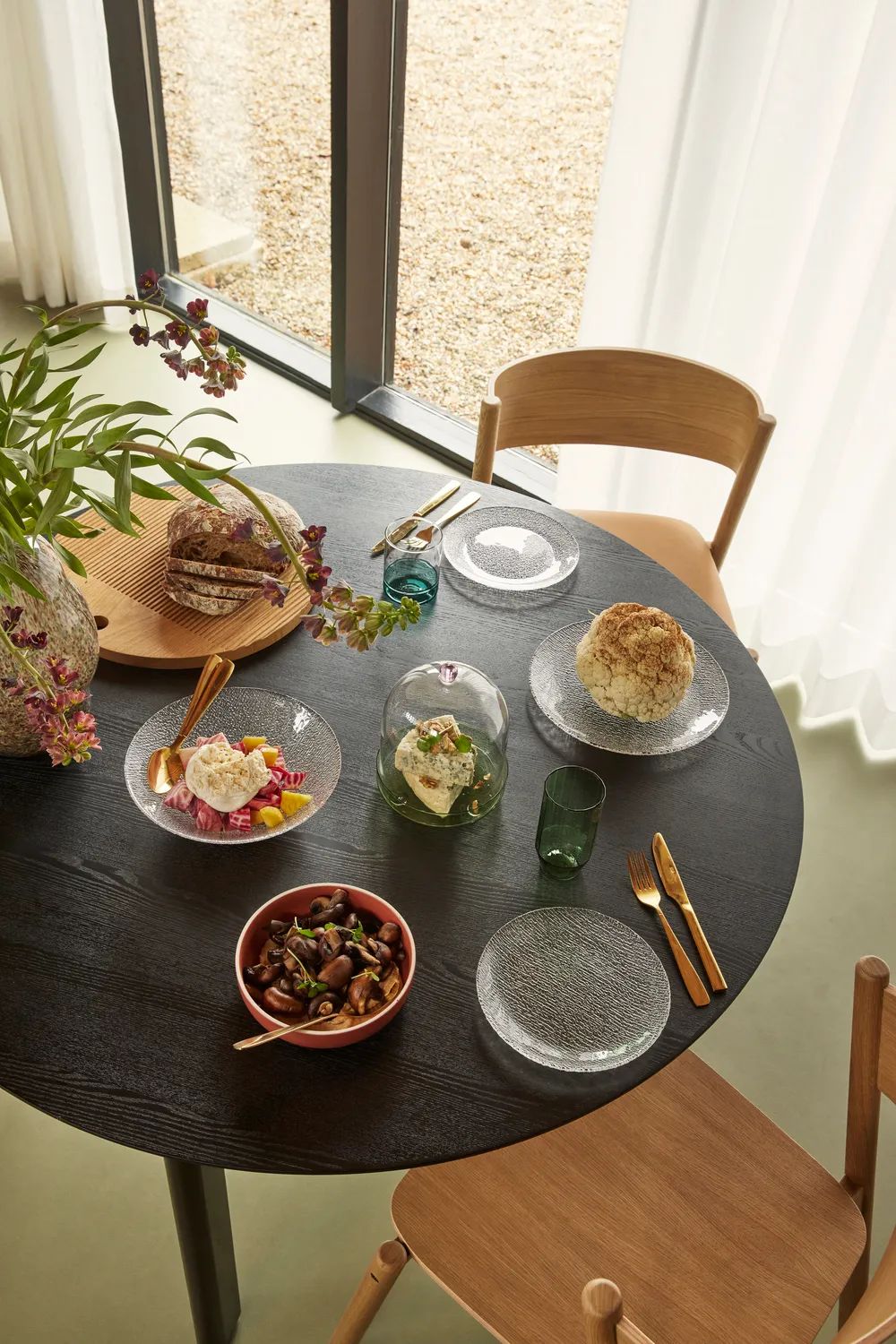 Hübsch Frokosttallerkener Fuyu Frokosttallerken - 4 stk. i Klar, 10