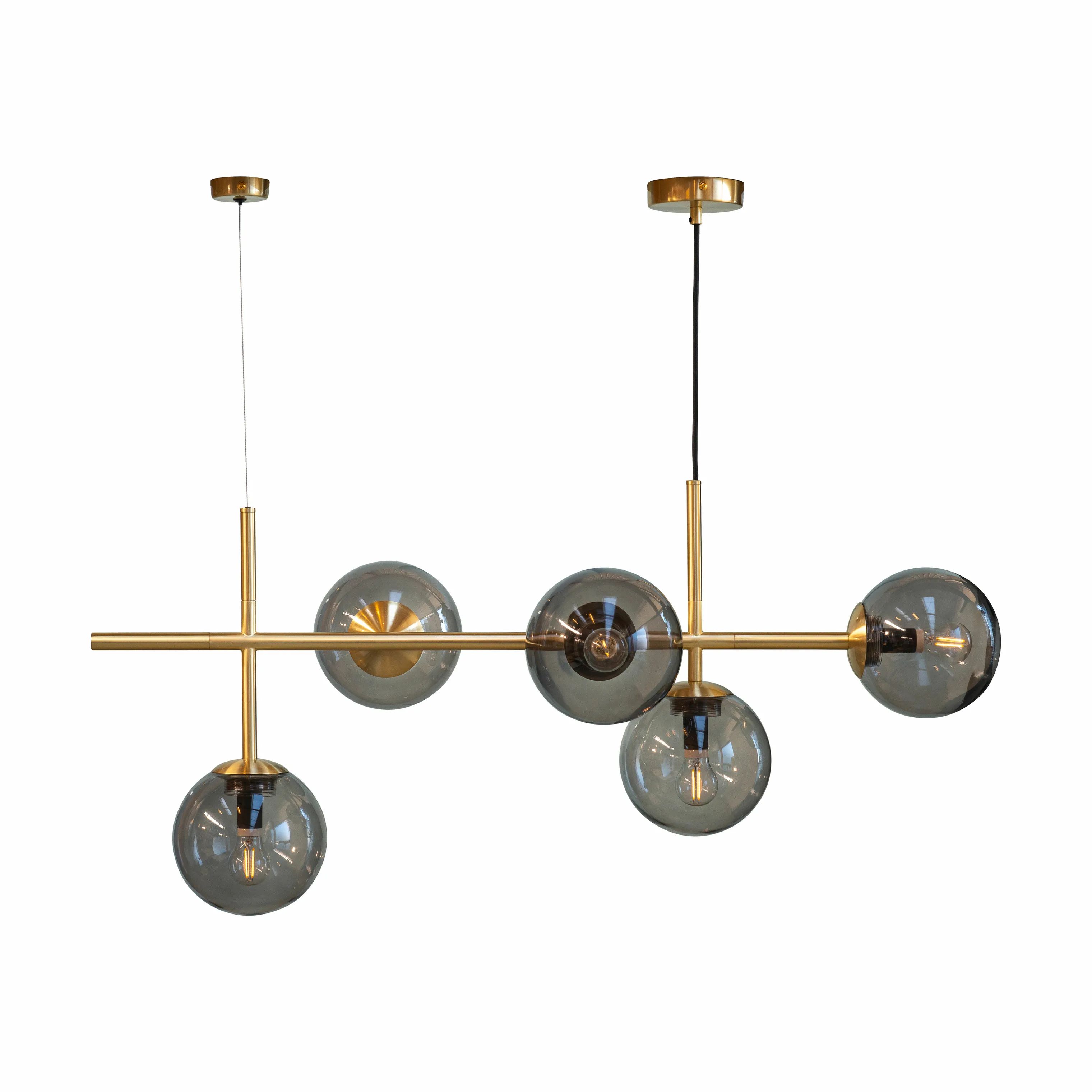 Dyberg Larsen Pendler Como Aflang Pendel i Røg/messing, H39 x L93 cm, 1