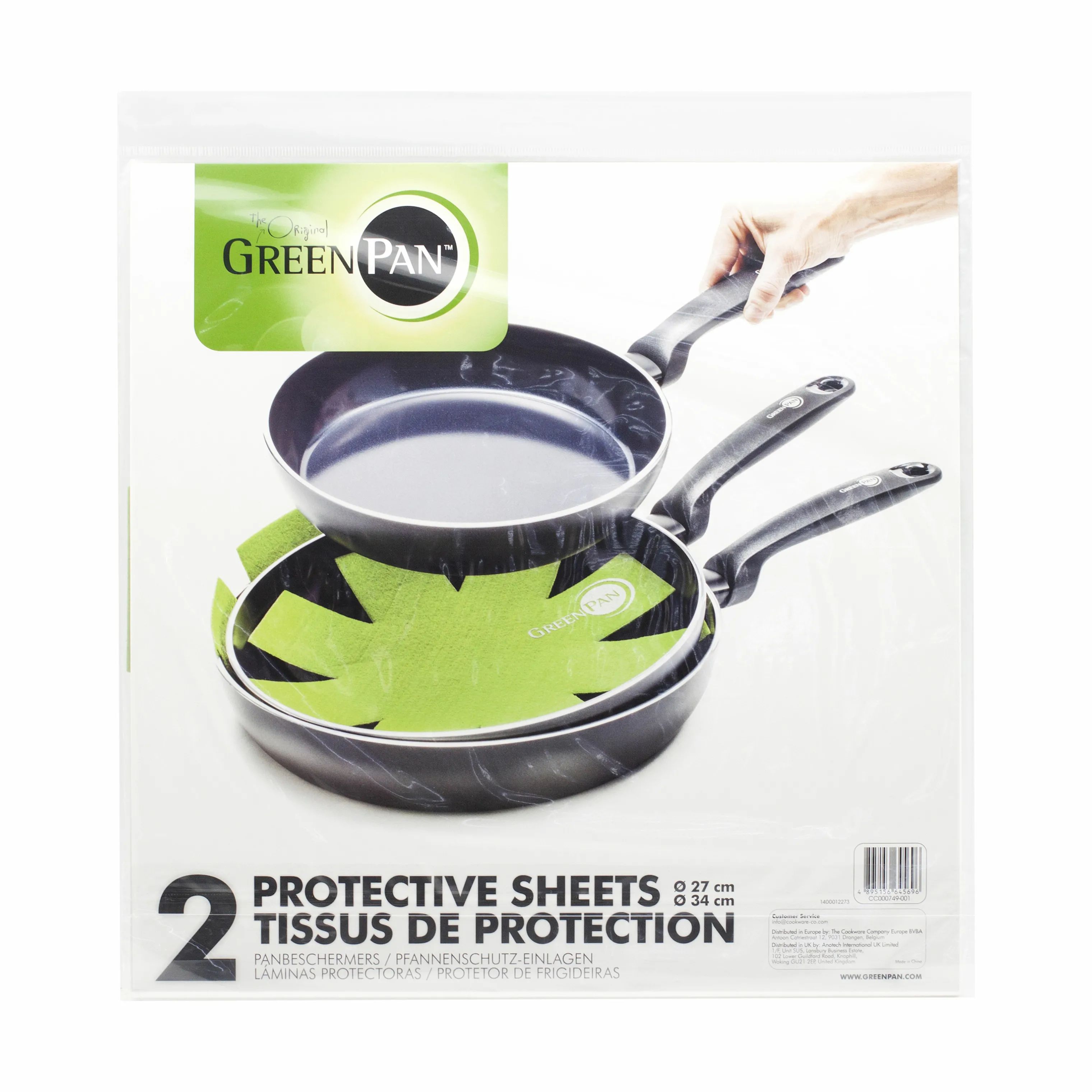Greenpan Stegepander Pandebeskytter- 2 stk. i Grøn, 34 cm, 4