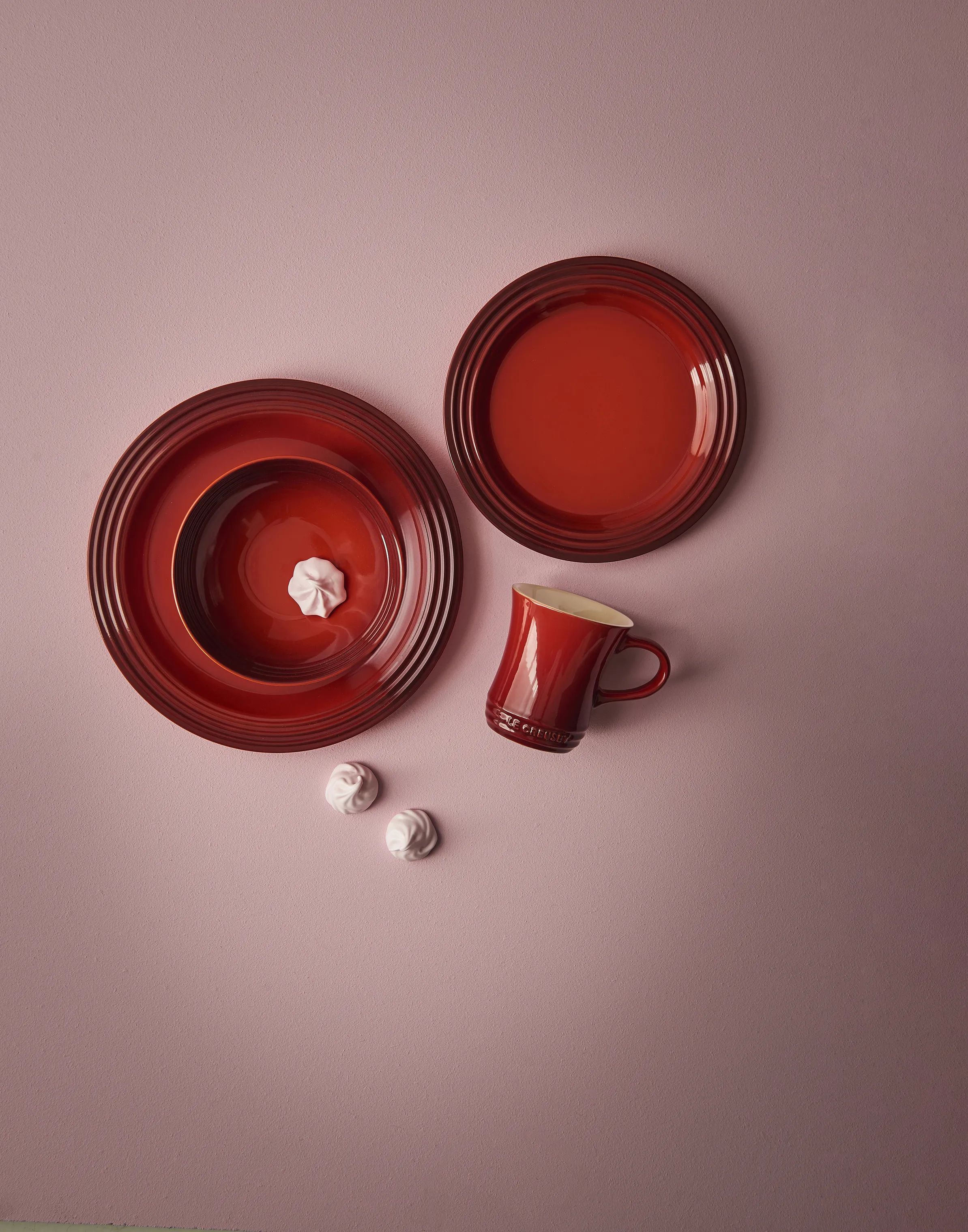 Le Creuset Frokosttallerkener Signature Frokosttallerken i Cerise, 22 cm, 2