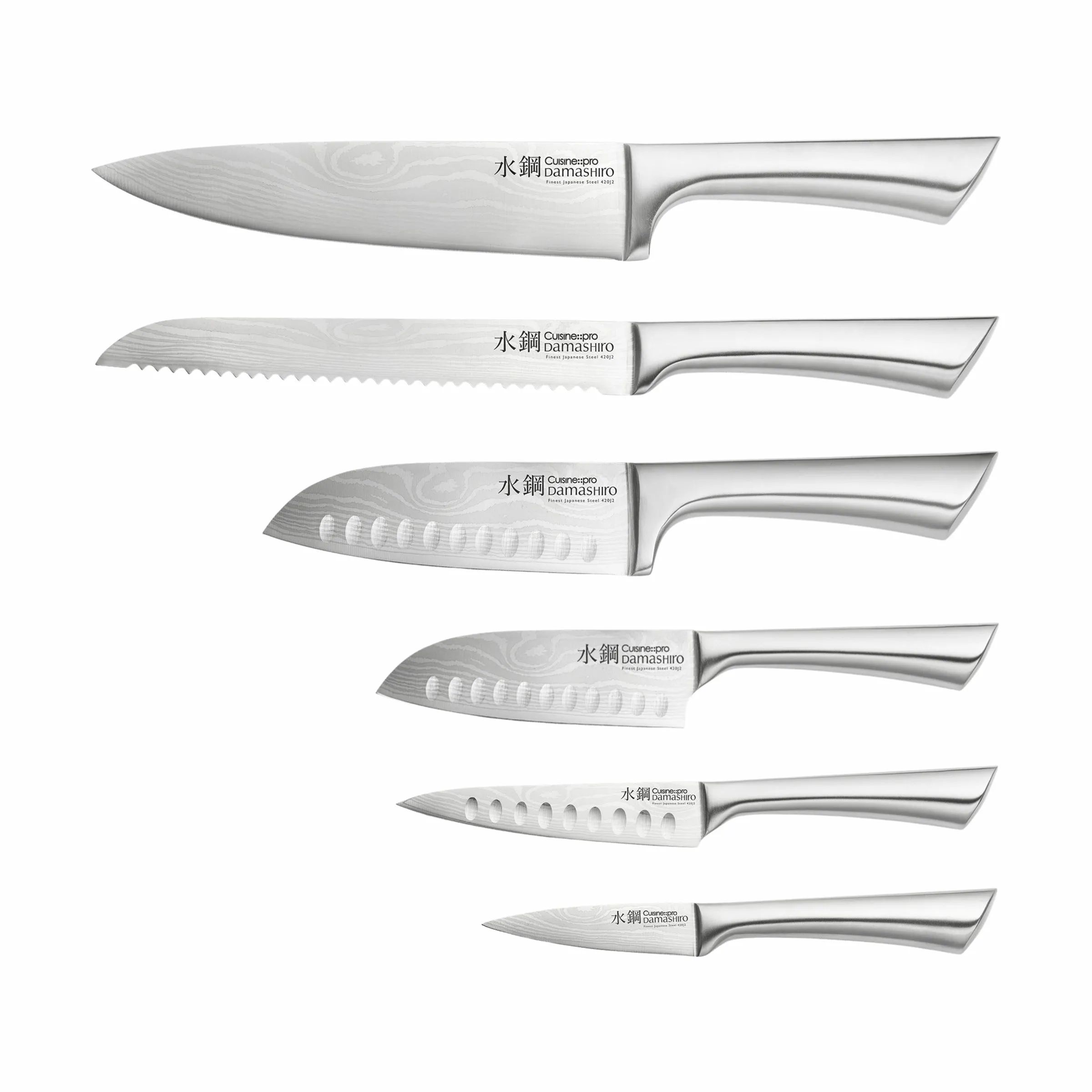 THE CUSTOM CHEF™ Knivblokke med knive Cuisine::pro®
Damashiro® Cuisine::pro Damashiro Kinzoku Knivblok - 7 dele i Sølvfarvet, 4