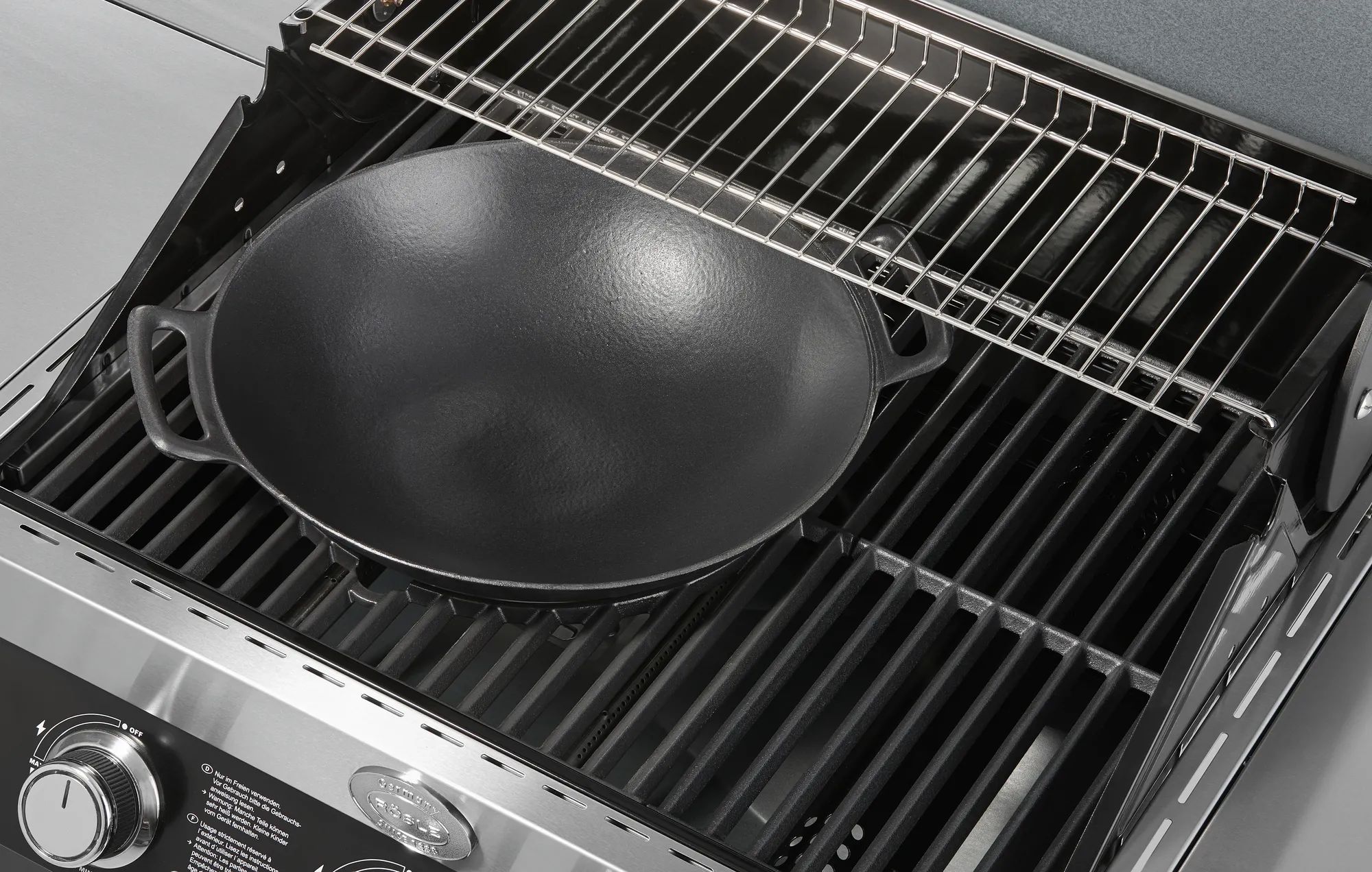 RÖSLE Wokpander Vario Wok i Sort, 38 cm, 2