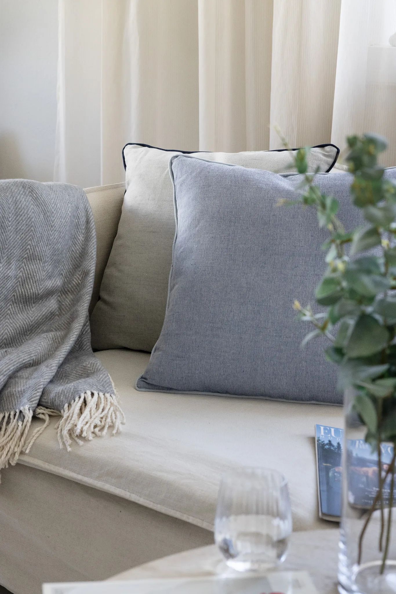 CASA Living Pyntepuder Pude i Blå, 2