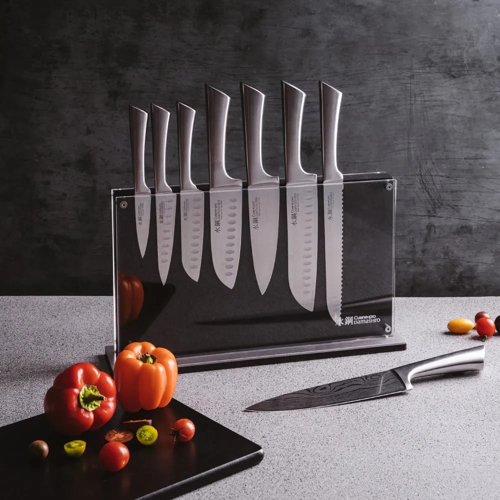 THE CUSTOM CHEF™ Knivblokke med knive Cuisine::pro®
Damashiro® Damashiro® Nami Knivblok - 9 dele i Sort/klar, 2