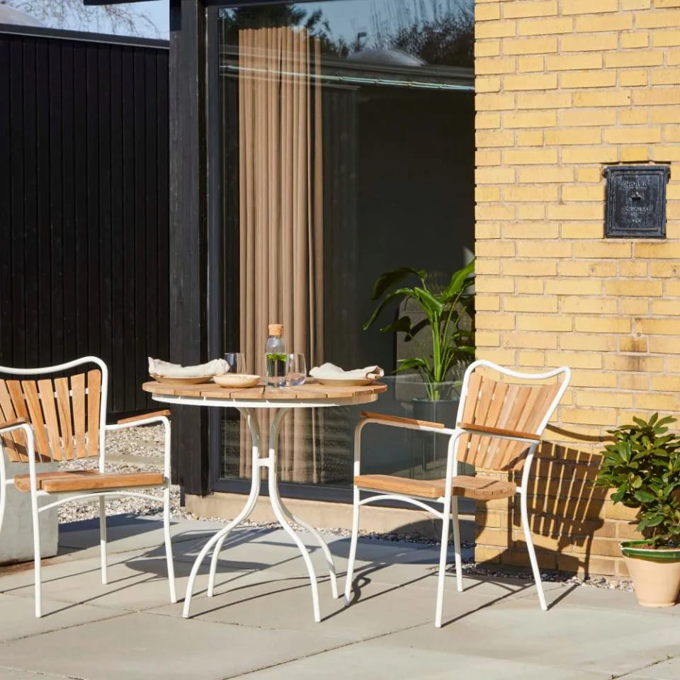 cinas Caféborde Ellen Cafebord i Hvid/Teak, 3
