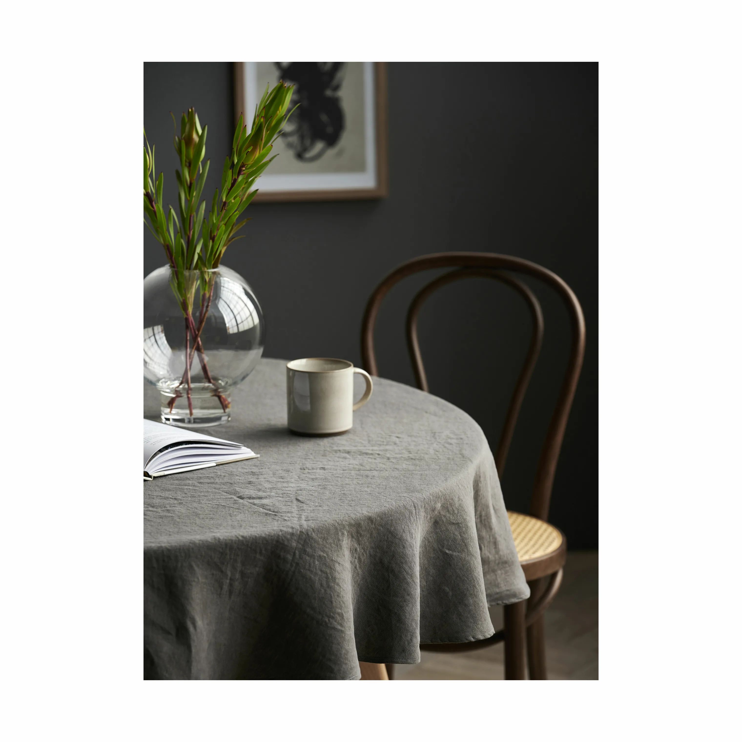 Södahl Duge Pure Linen Rund Dug i Earth, 160 cm, 2