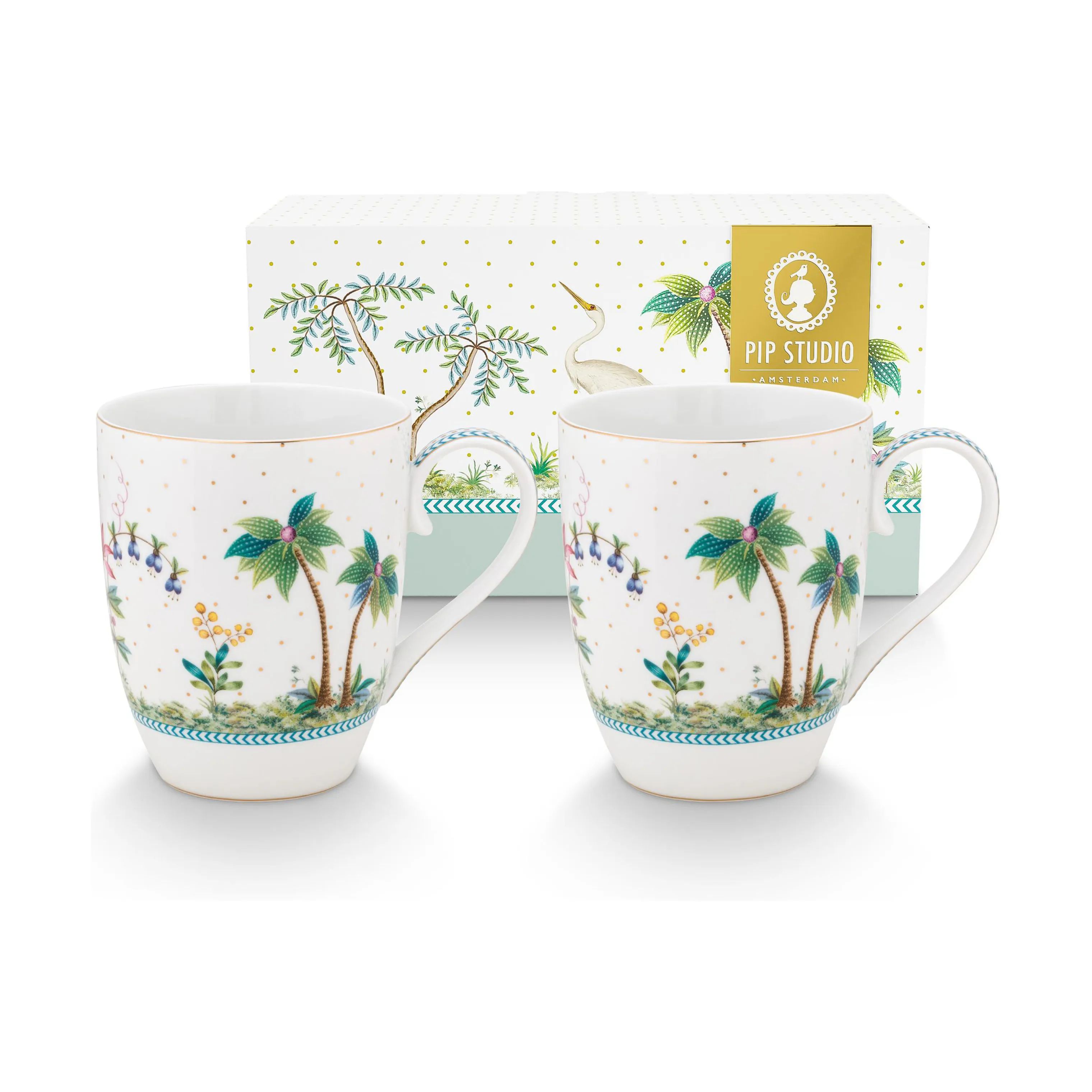 PIP Studio Krus og kopper med hank Jolie Krus - 2 stk. i 35 cl, 1