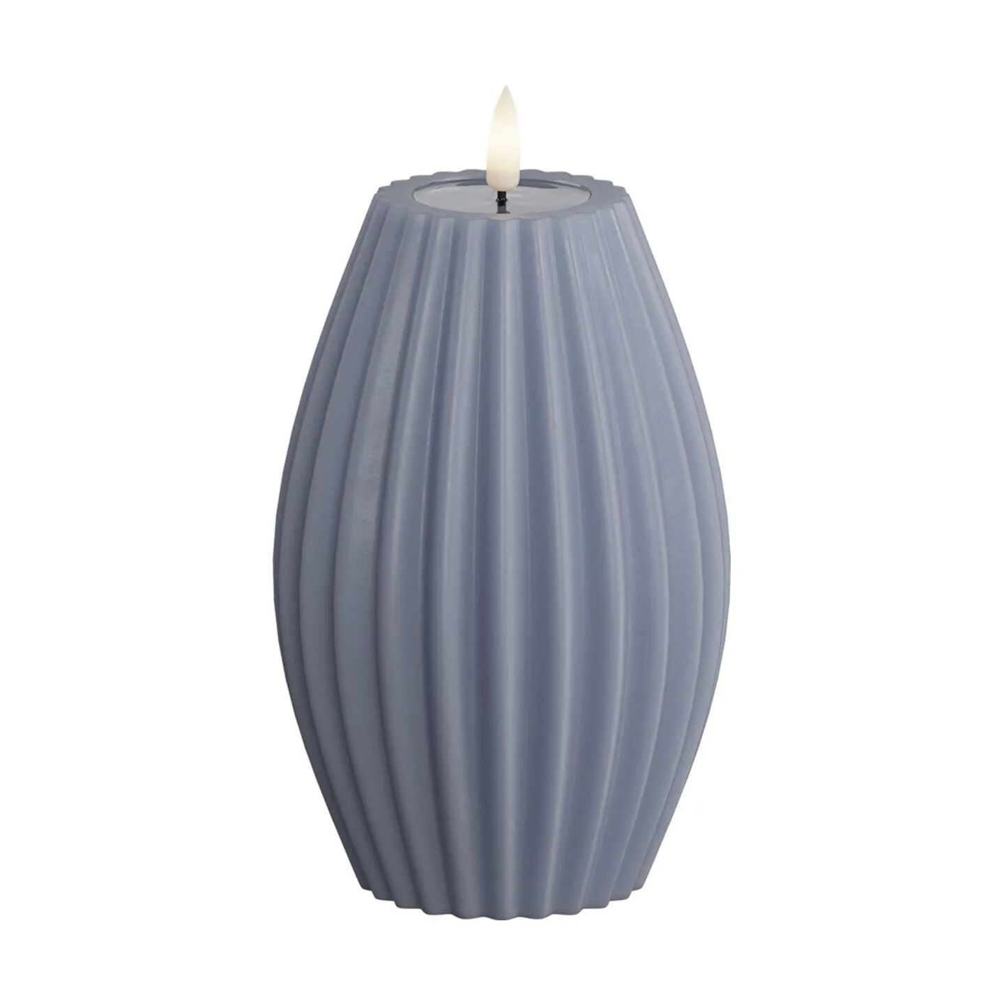 Deluxe Homeart LED-lys Real Flame Flame LED Rillelys i Ice Blue, H15 x Ø10 cm, 1