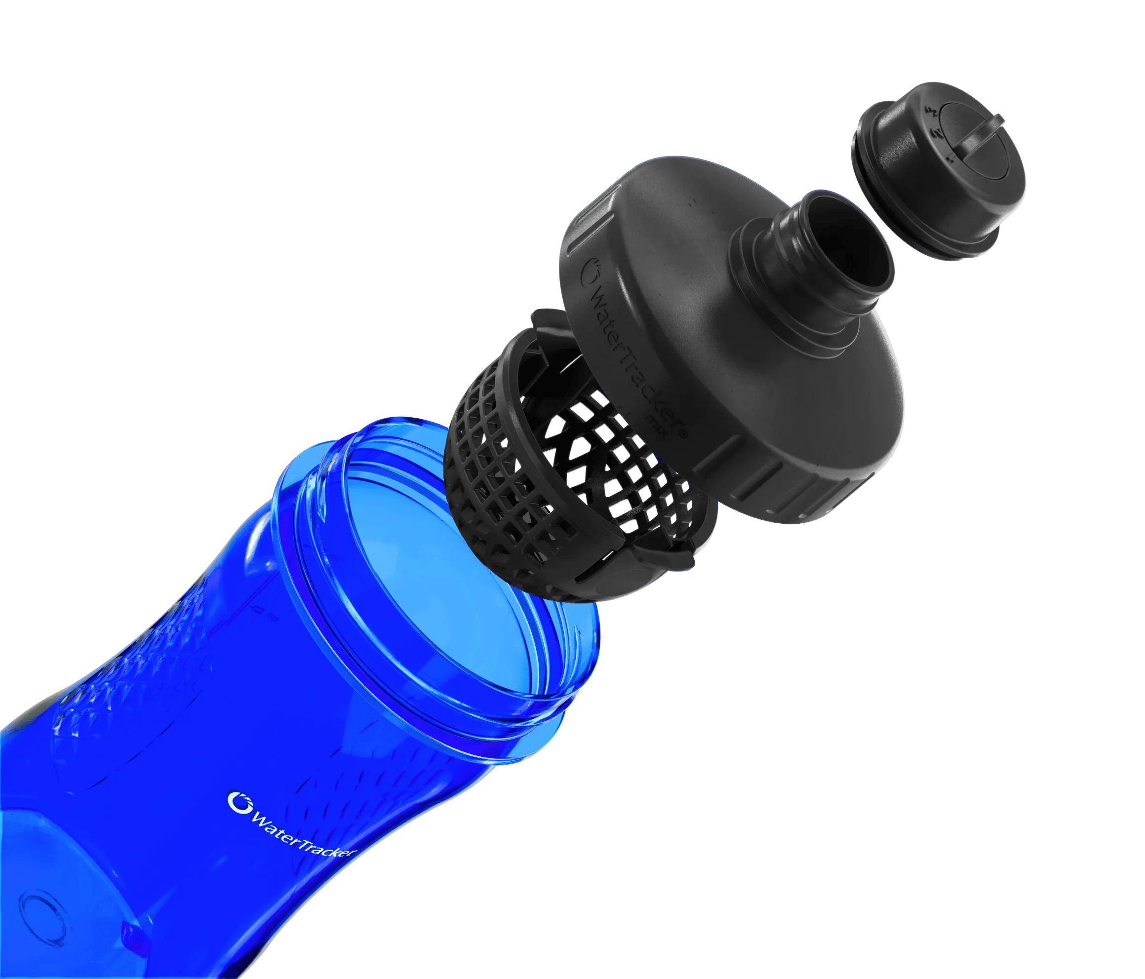 Brix Drikkedunke WaterTracker Mix Shakerflaske i Navy Blue, 2