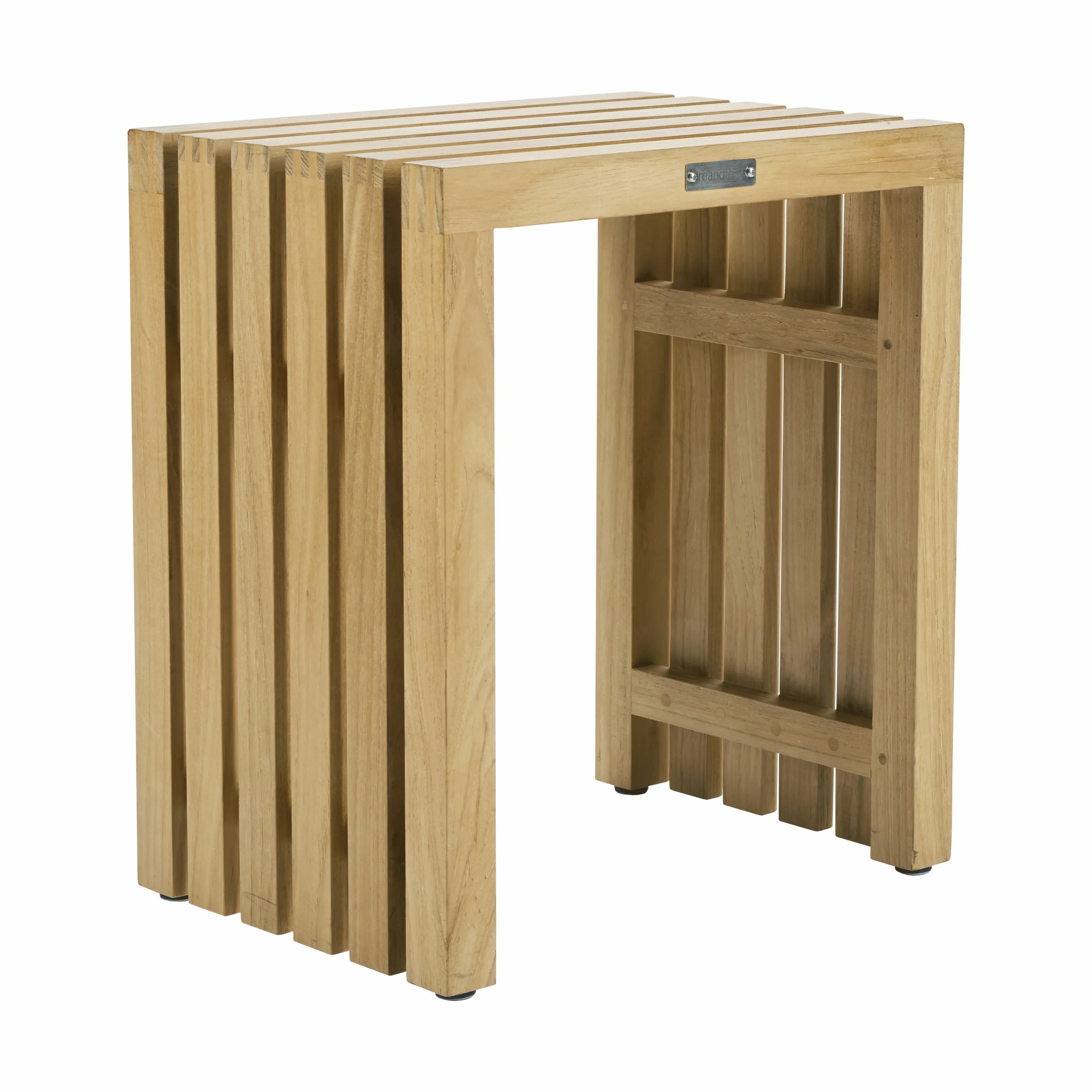 Mandalay Loungestole Langelinie Skammel uden hylde i Teak, 1