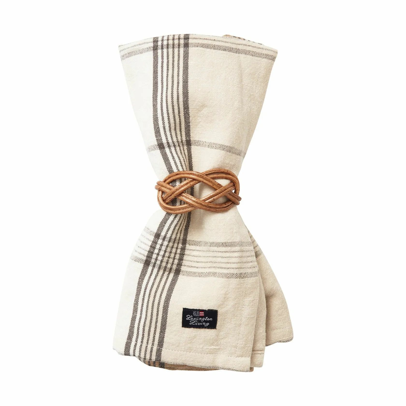 Lexington Stofservietter Comforts of fall A Parkside Collection Serviet i beige/hvid, 4
