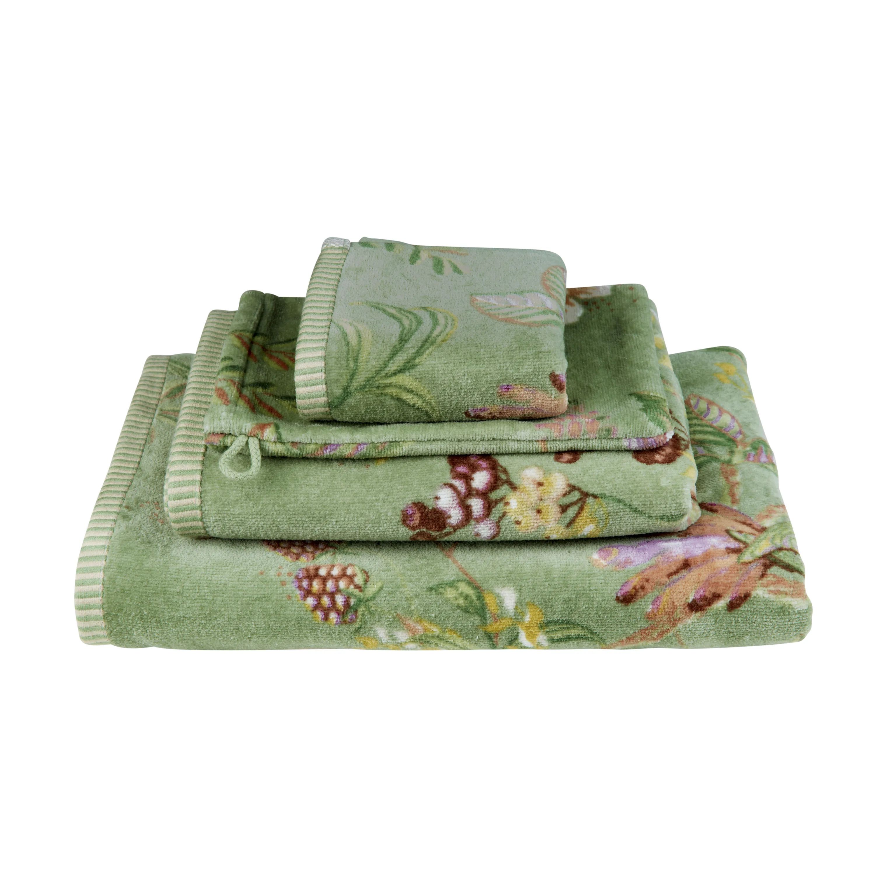 PIP Studio Håndklæder Secret Garden Håndklæde i Green, B70 x L140 cm, 4