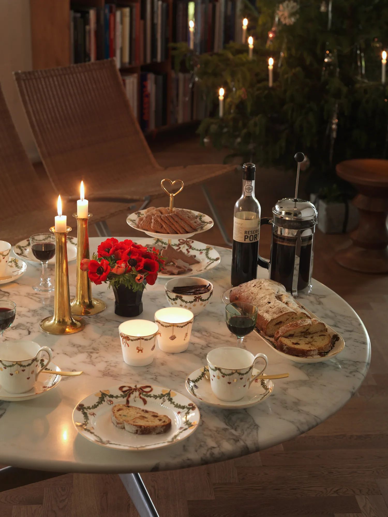 Royal Copenhagen Serveringsfade Stjerne Riflet Jul Serveringsfad i Grøn/hvid/rød, 3
