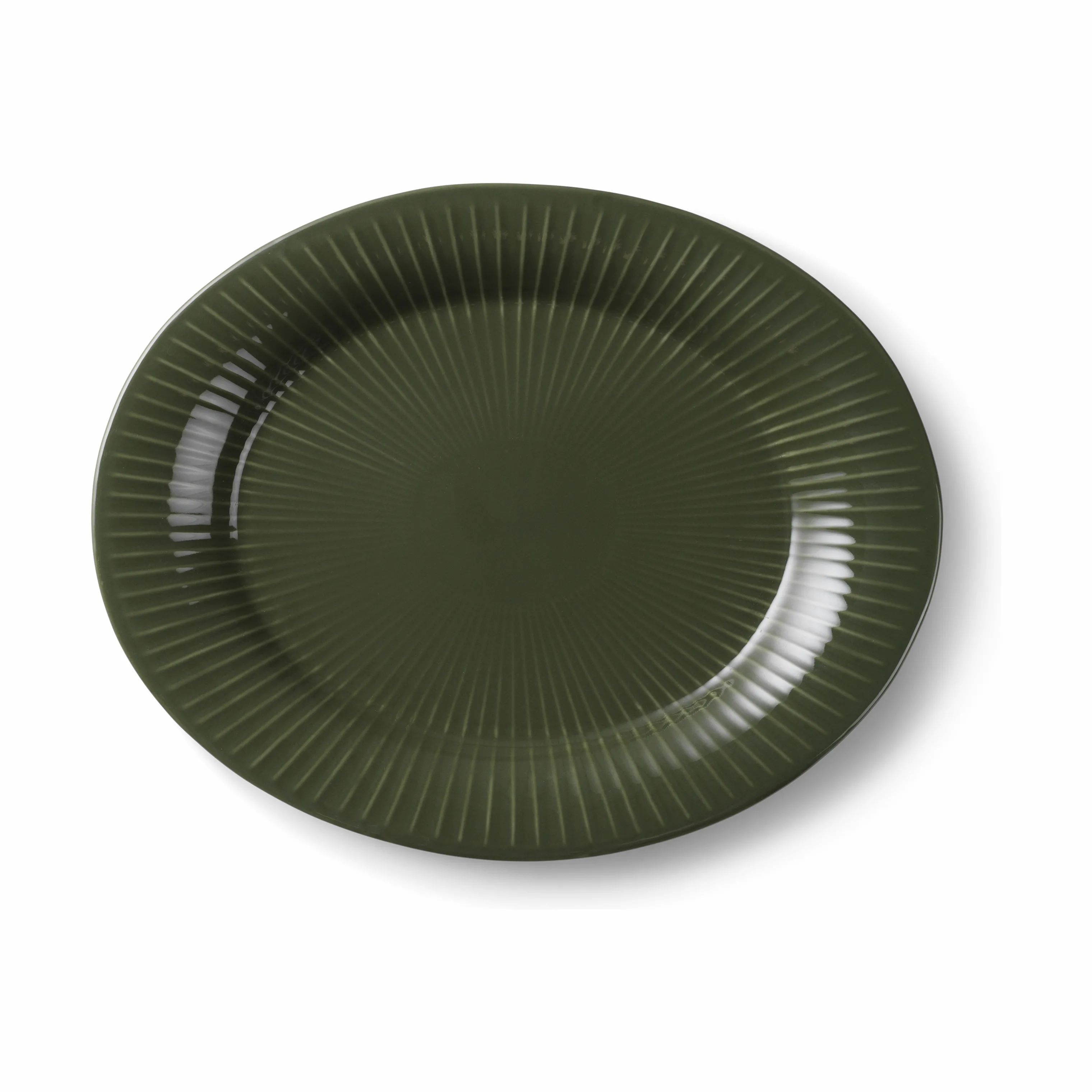 Kähler Serveringsfade Hammershøi Ovalt Fad i Mørk grøn, 22,5 cm, 1