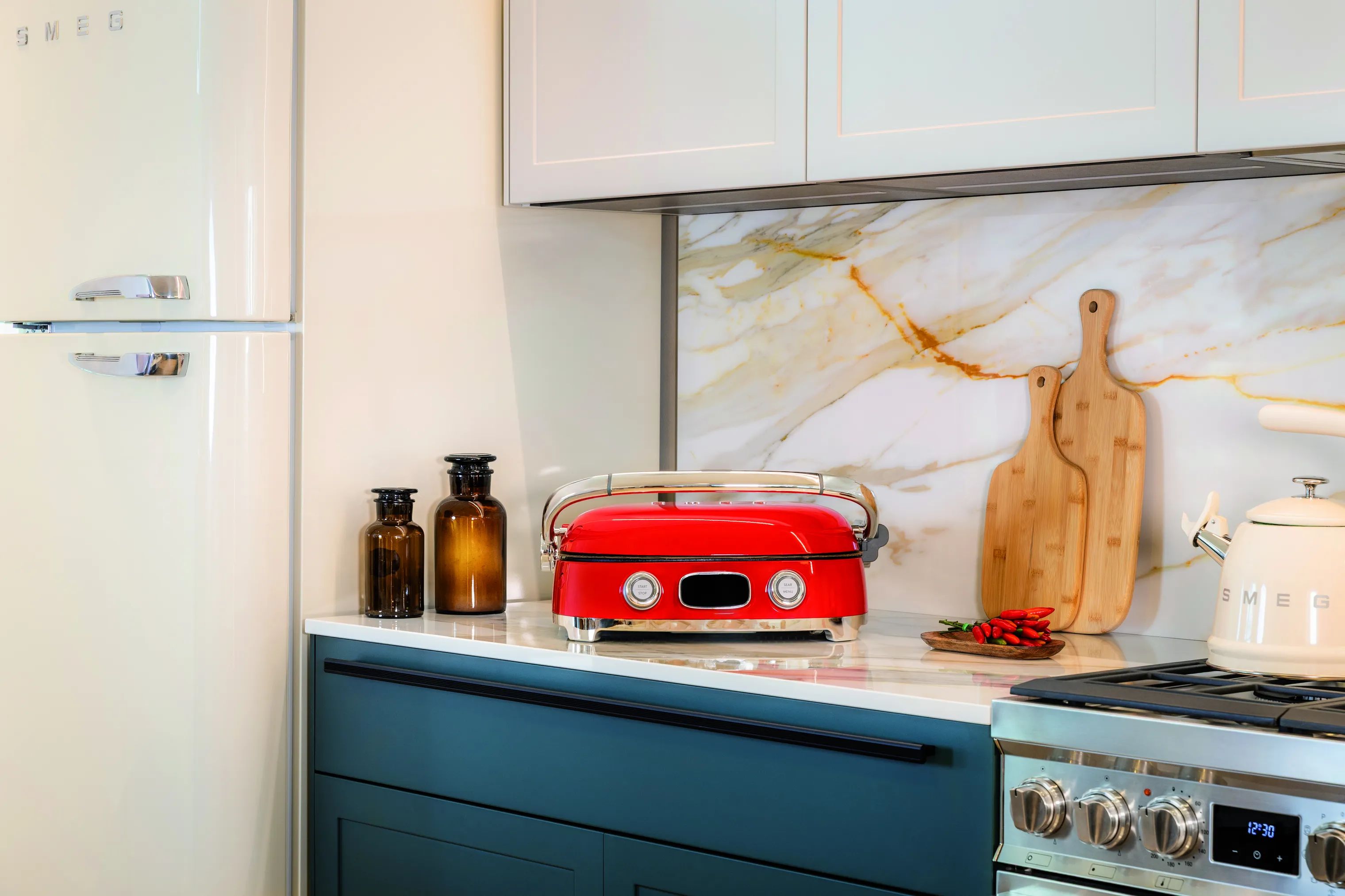 Smeg Toastere 50's style Multigrill i Rød, 3