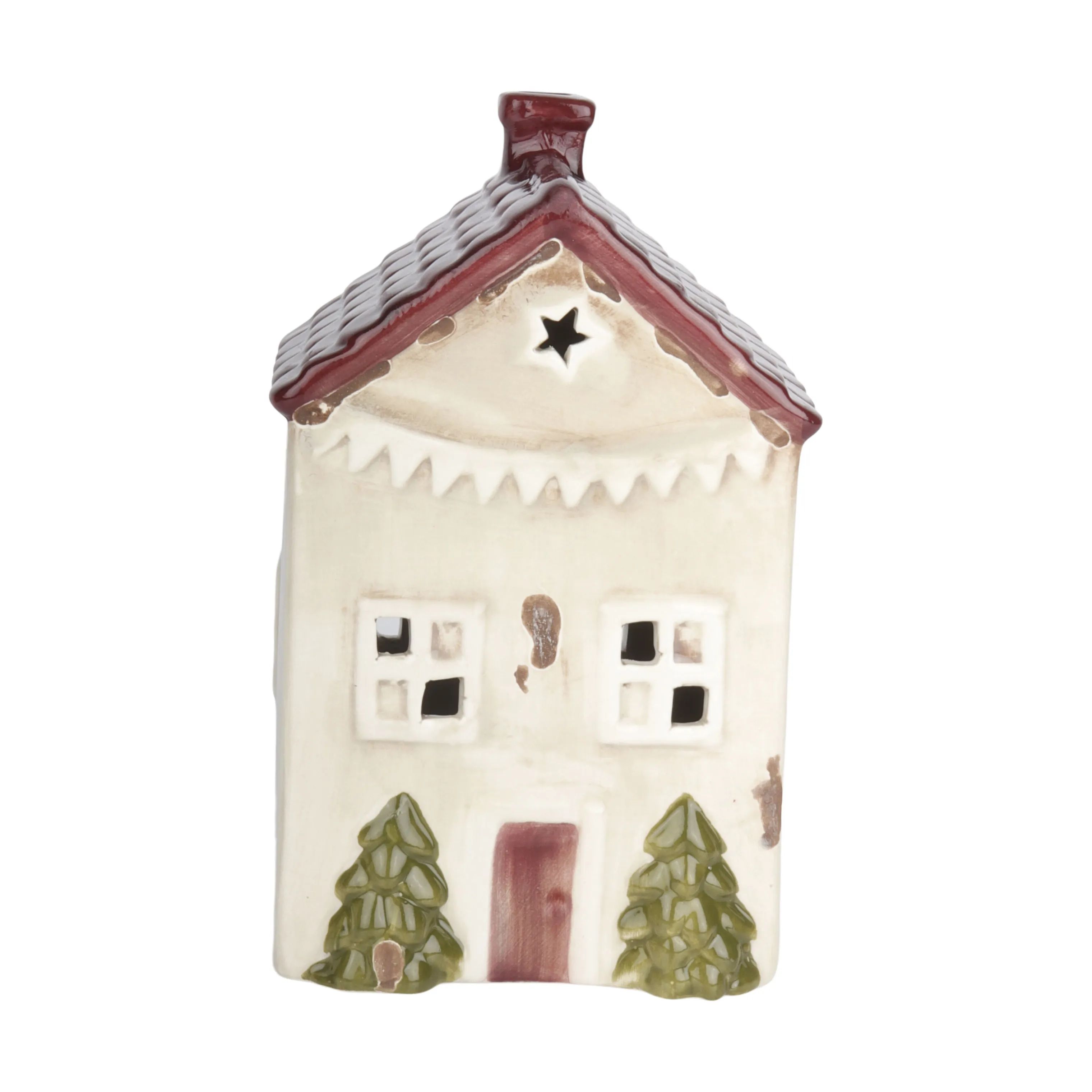 Casa Christmas Lysdekoration LED Lyshus i Beige, 1