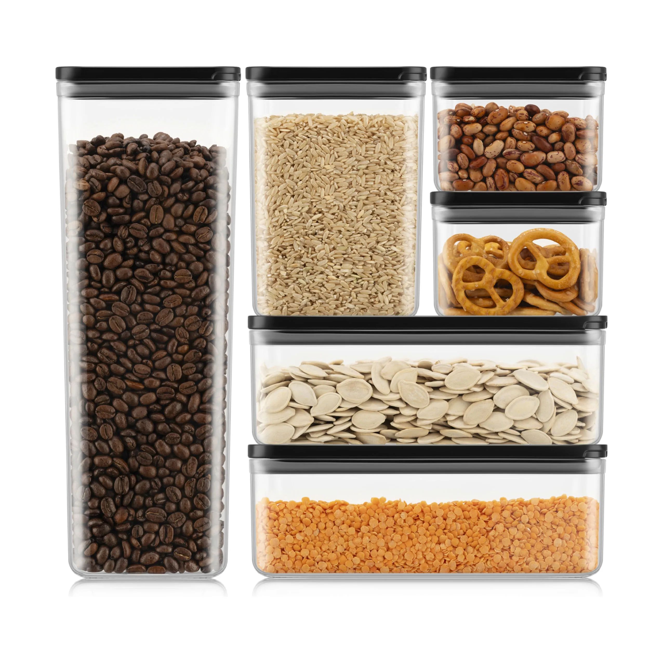 Bodum Opbevaringsbokse Canteen Opbevaringssæt - 6 stk. i Sort, 6 stk., 1