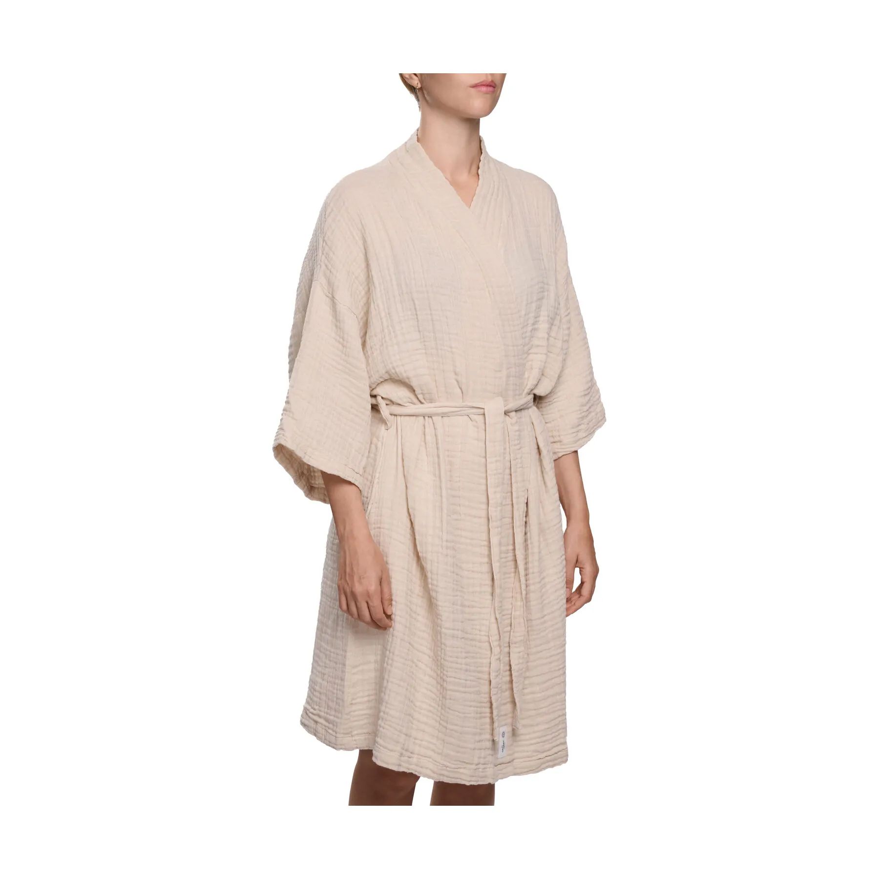 The Organic Company Morgenkåber FINE Badekåbe i Beige, S/M, 4