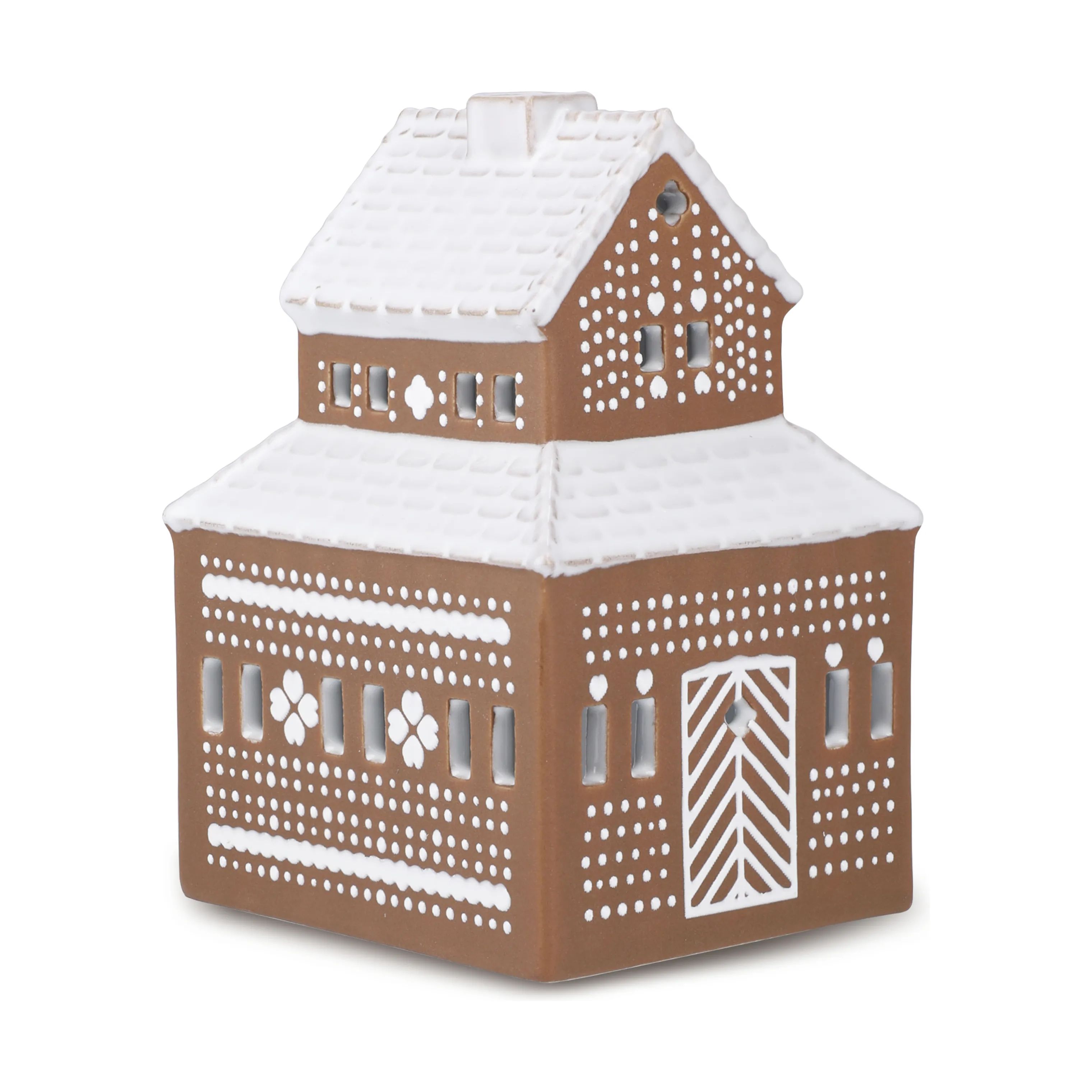 Kähler Fyrfadsstage Gingerbread Lyshus - Villa i Brun, 5