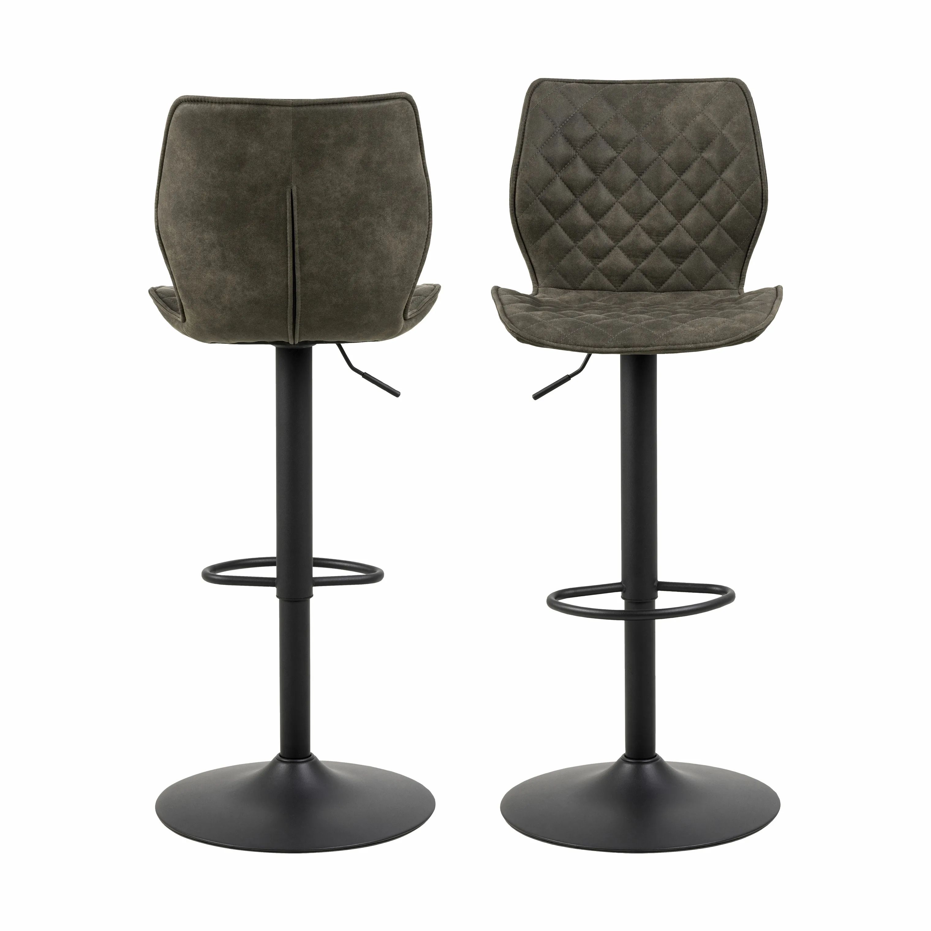 CASA Living Barstole Naomi Barstol - 2 stk. i antracit, 4