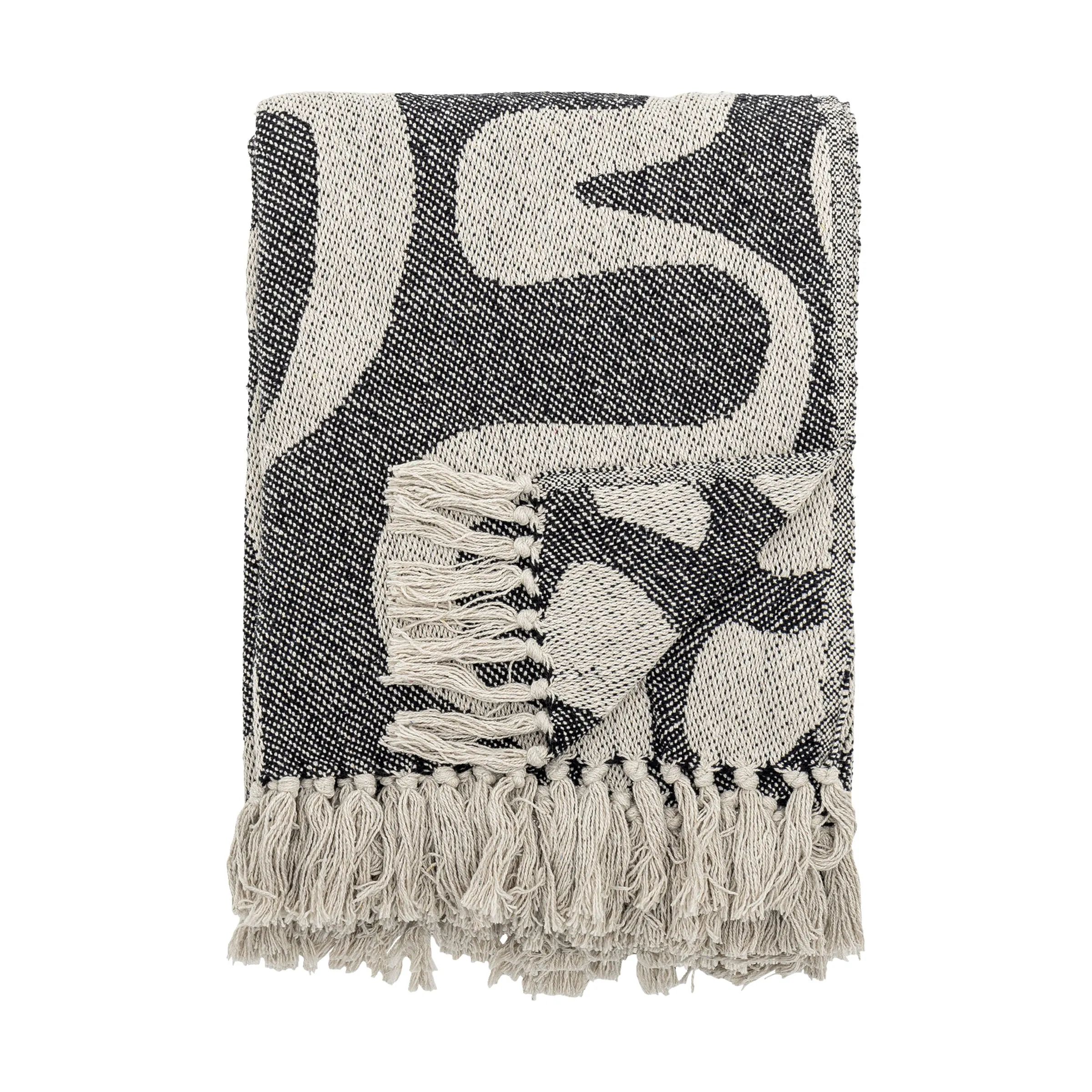 Bloomingville Plaider Salobre Plaid i Sort, 1