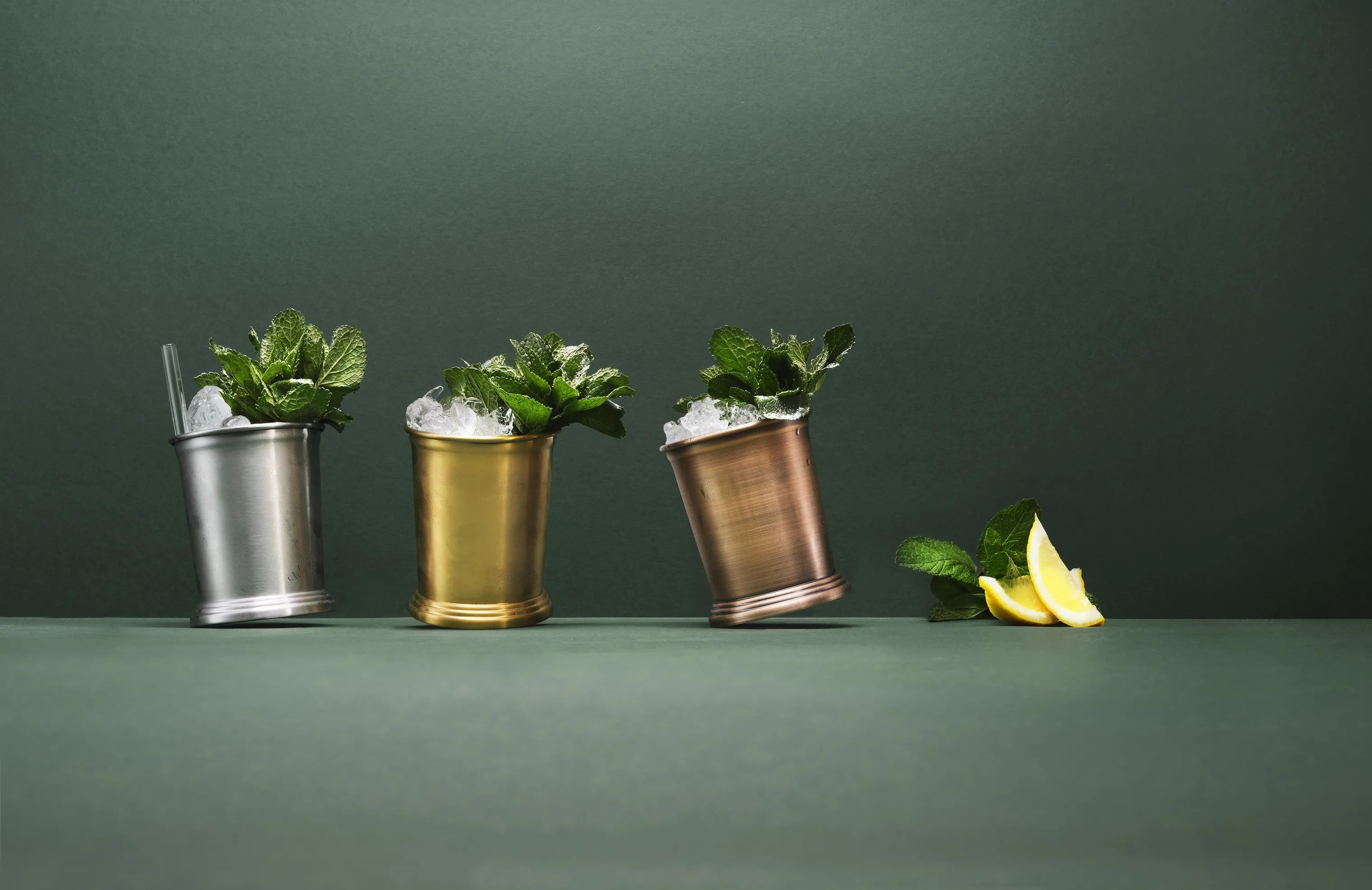 Mixology by CASA Living Cocktailglas MIXOLOGY Mint Julep Krus - 3 stk. i mat stål, guld, kobber, 35 cl, 2