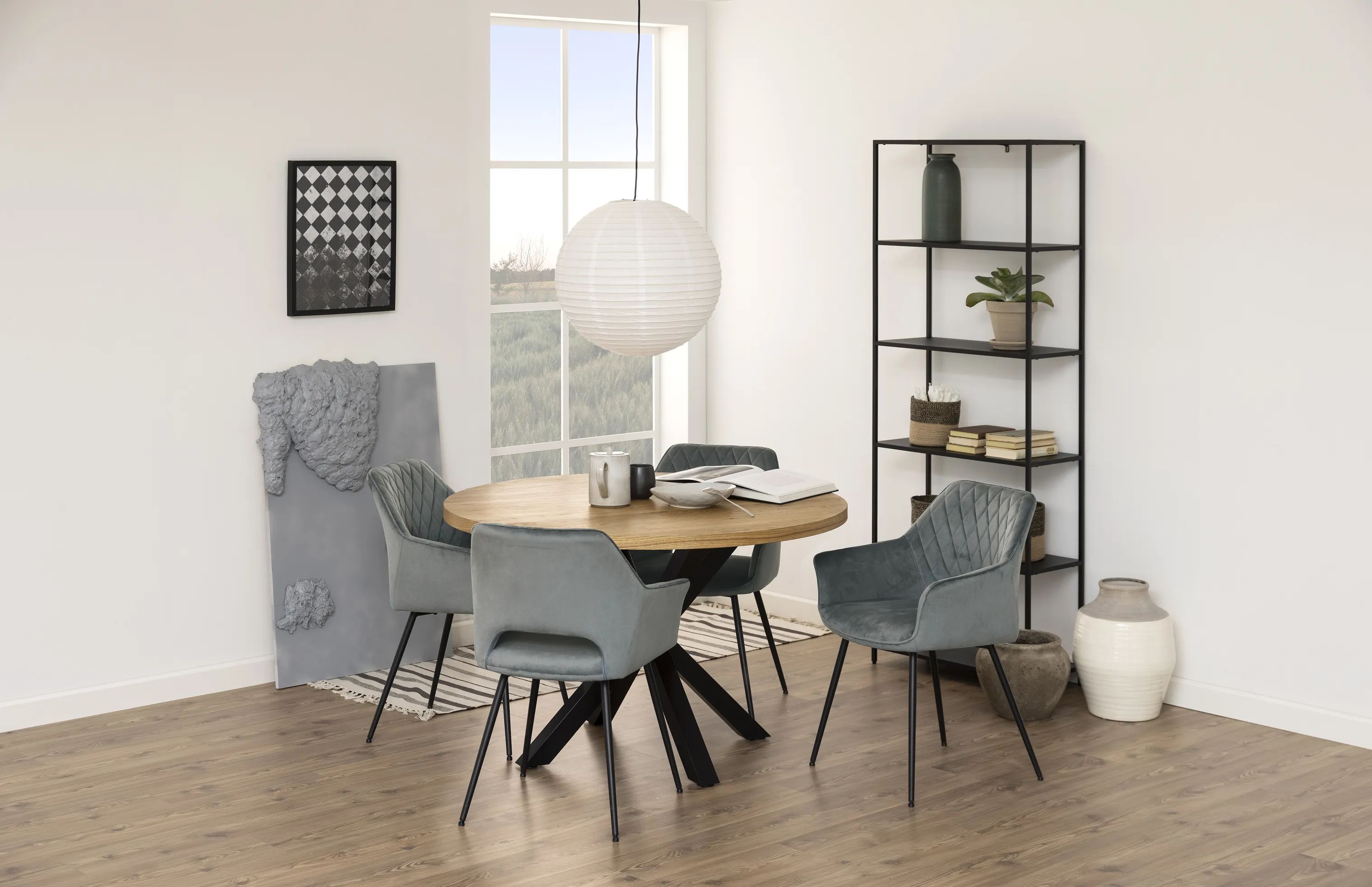 CASA Living Reoler og tilbehør Newcastle Reol i Mat sort, 2