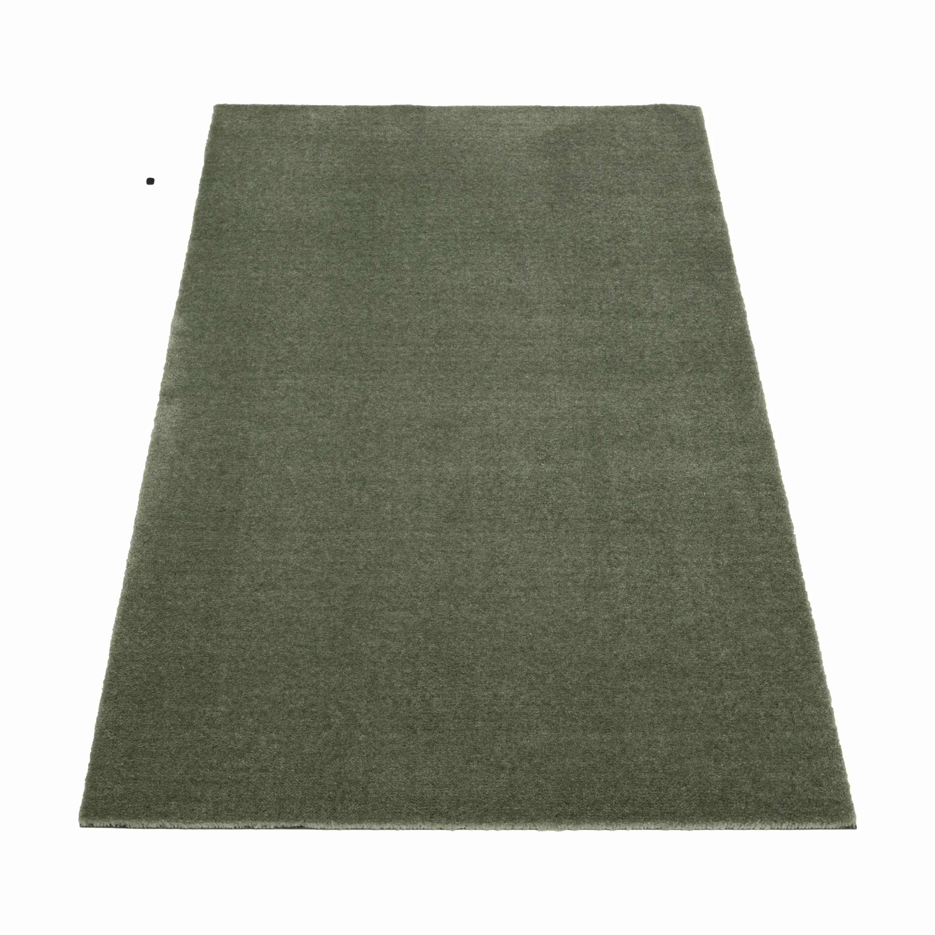 Tica Copenhagen Gulvtæpper Uni Color Løber i støvet grøn, B67 x L120 cm, 4