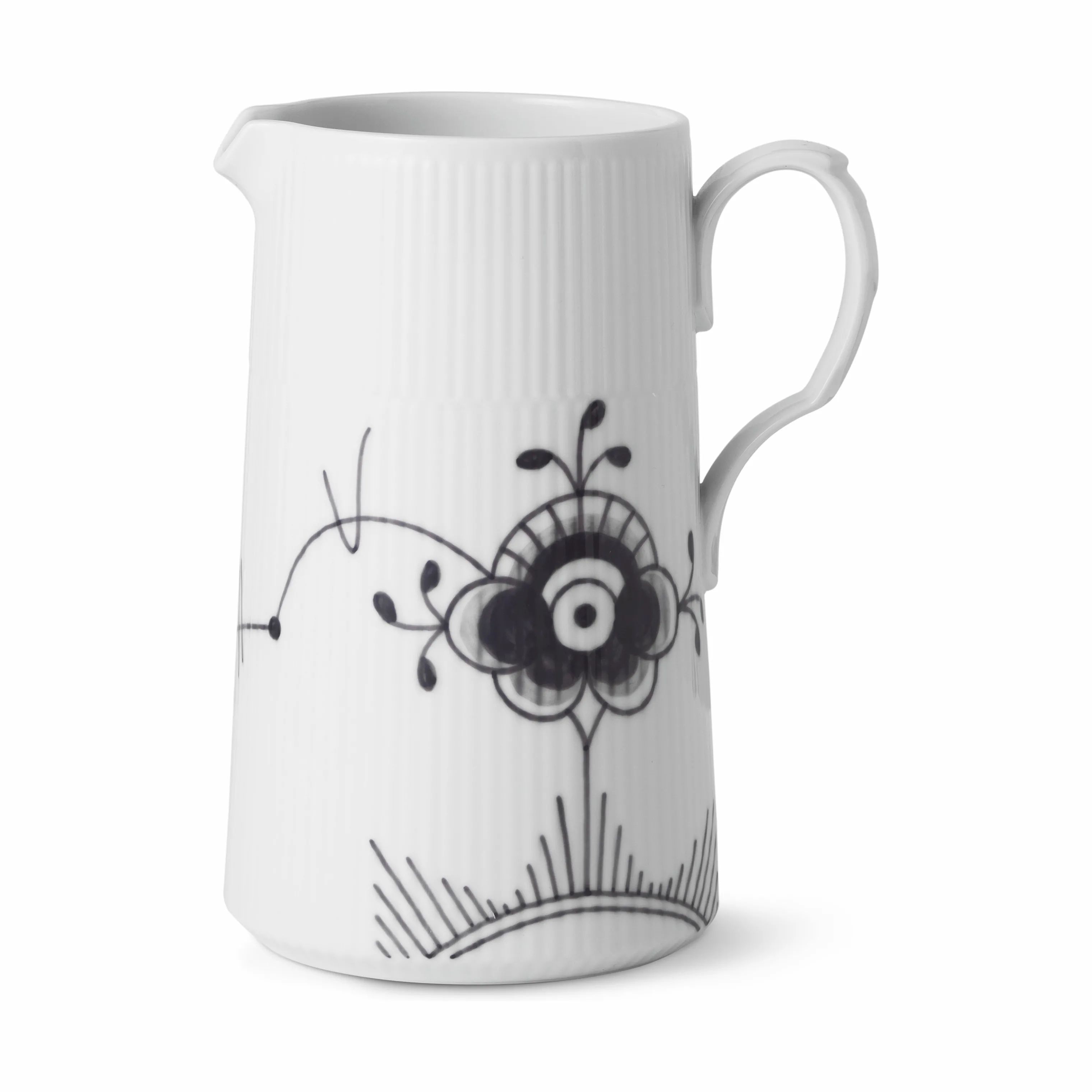 Royal Copenhagen Serveringskander Sort Mega Riflet Kande i 1.5 L, 1