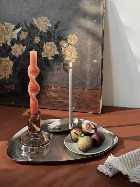 Broste Copenhagen Kronelysestage Petra Lysestage i Grå, 12 cm, 2
